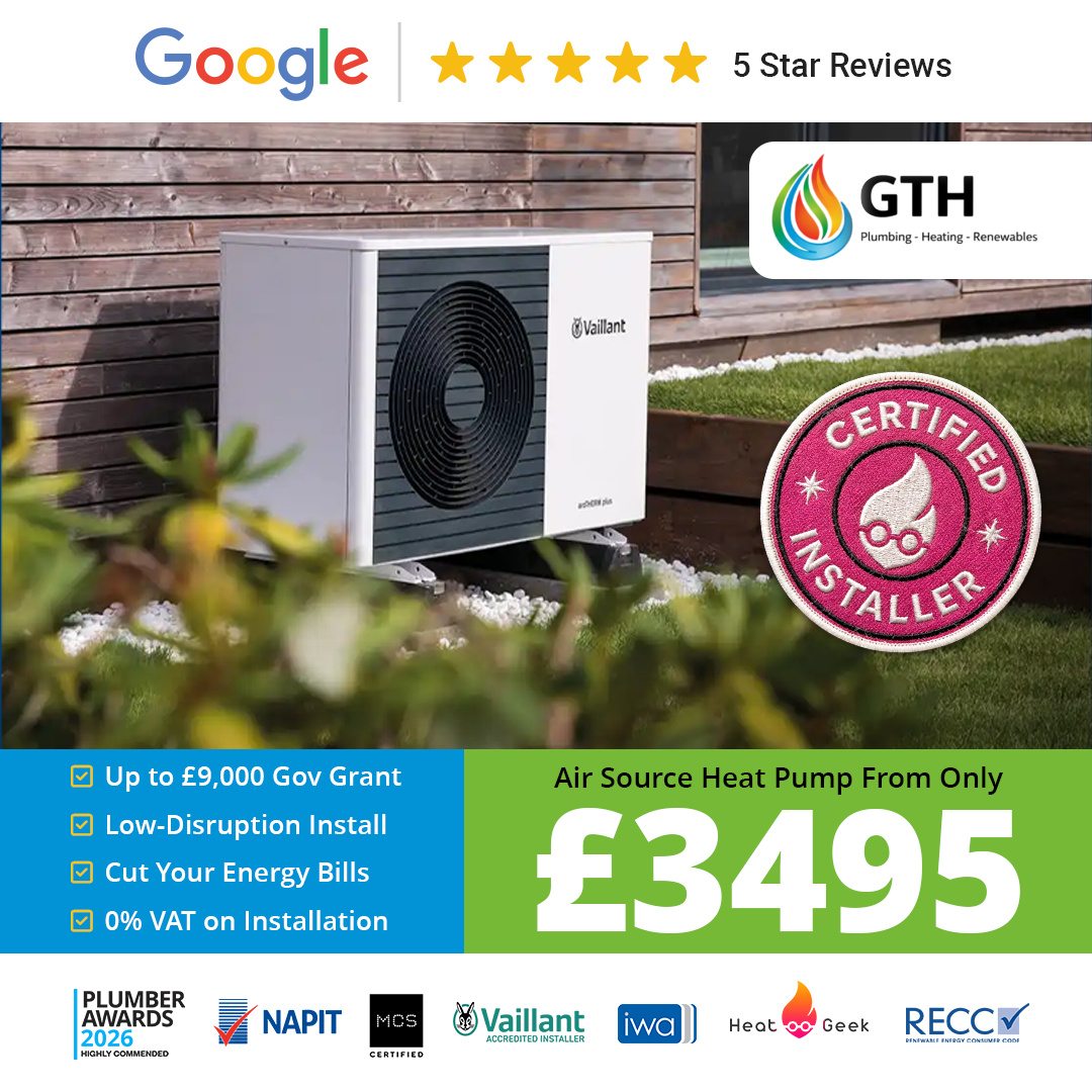 Gas Tech Heating Ltd Facebook ad: ASHP Fully Installed From £3,495