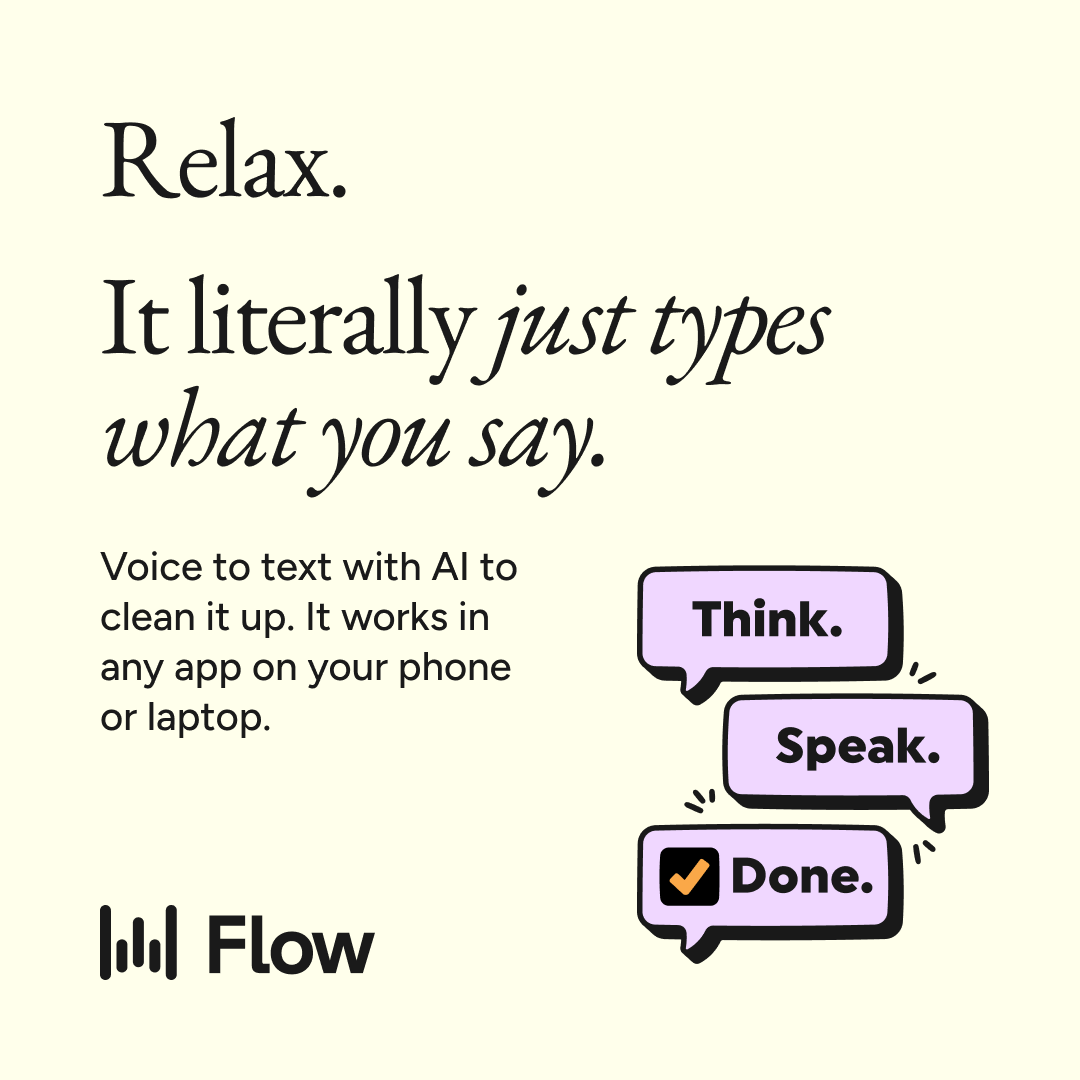 Wispr Flow Facebook ad