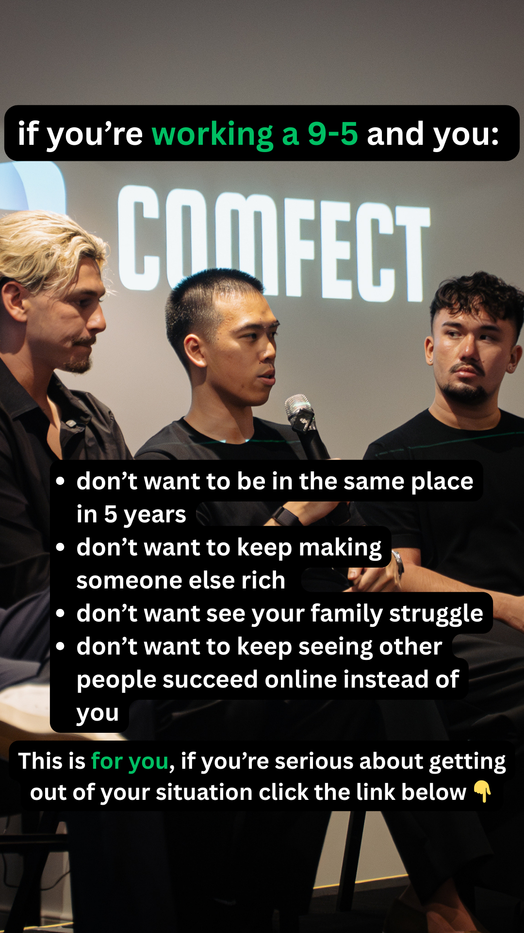 Comfect Facebook ad: Make $20k p/m with your online agency