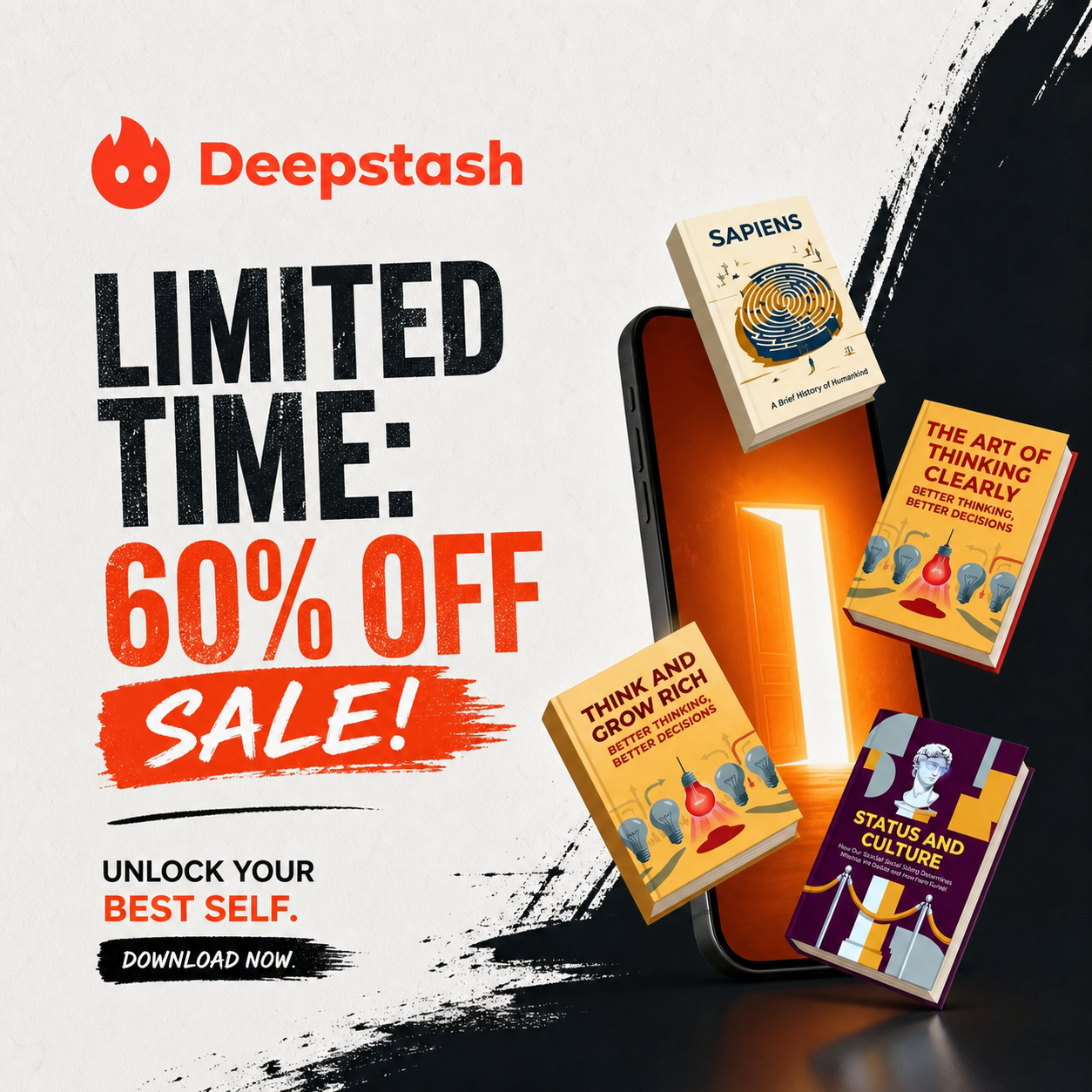 Deepstash Facebook ad