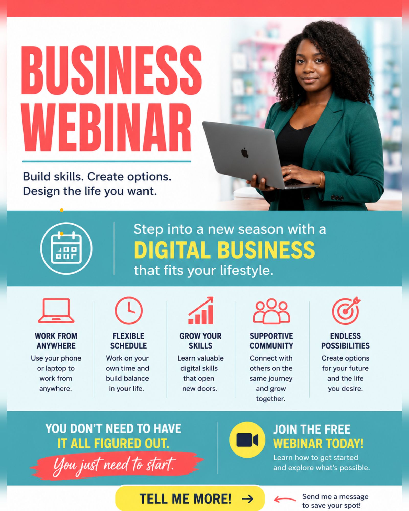 Sylvia,s digital hub Facebook ad: Start Your Digital Business Today.