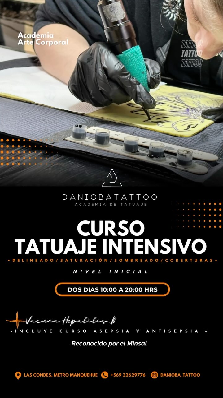 Danioba curso. Facebook ad: Tu carrera de tatuador comienza aquí en Daniobatattoo