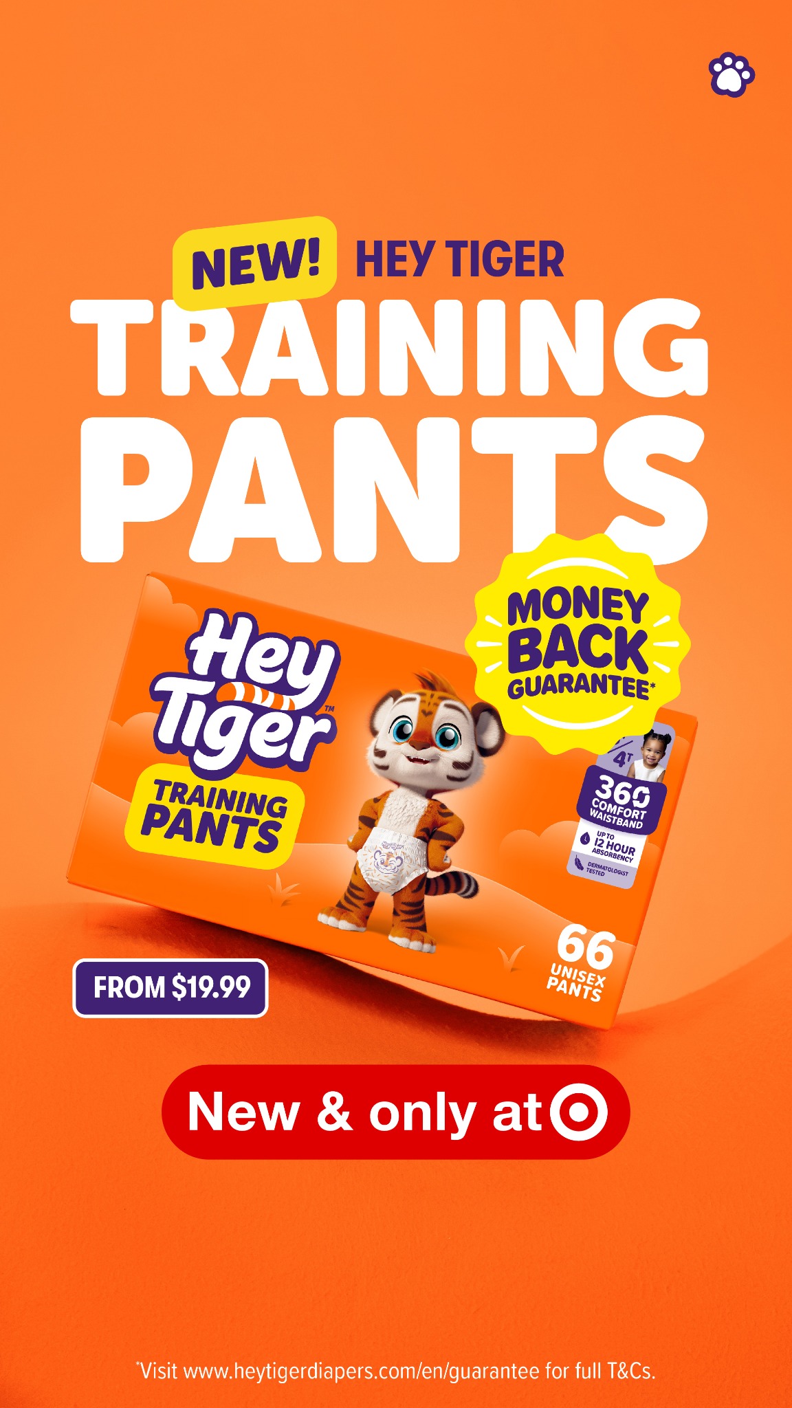 Hey Tiger Diapers Facebook ad from Mar 27, 2026