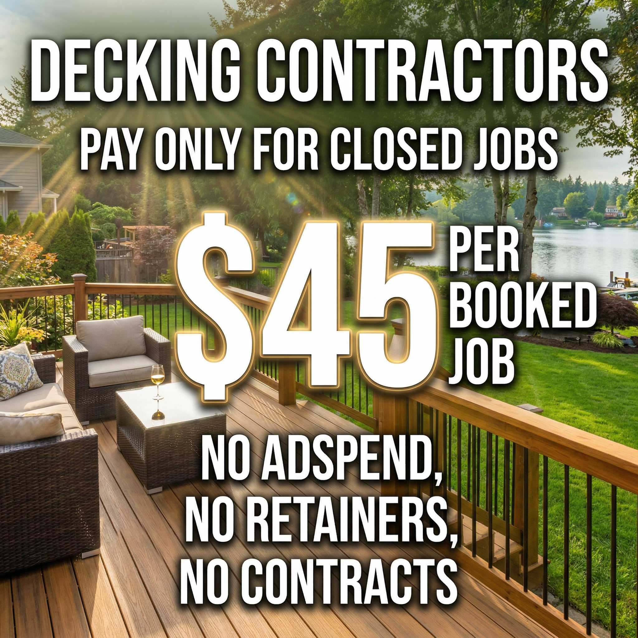 BuildFlow Consulting Facebook ad: $45 PER DECK JOB