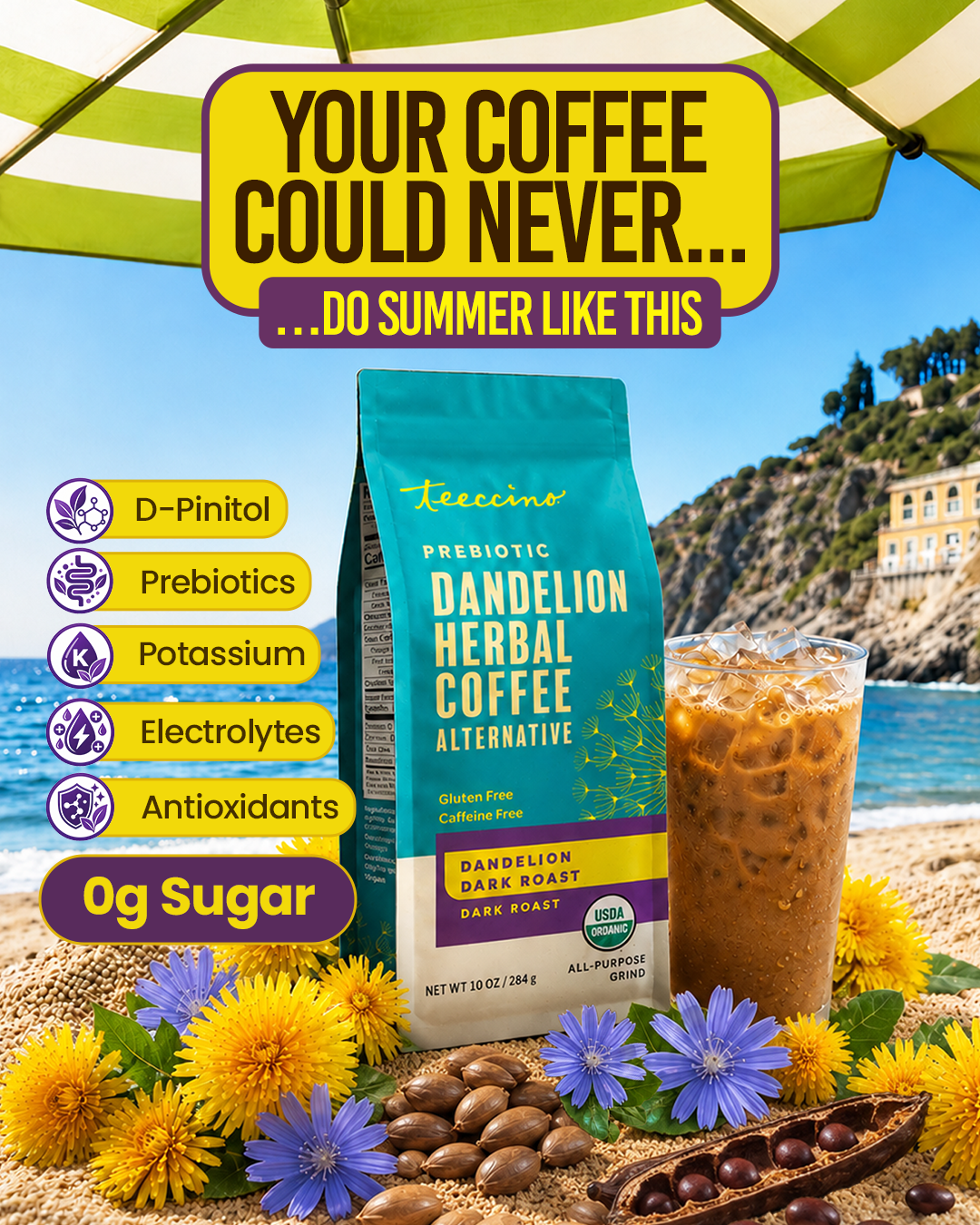 Teeccino Herbal Coffees & Teas Facebook ad