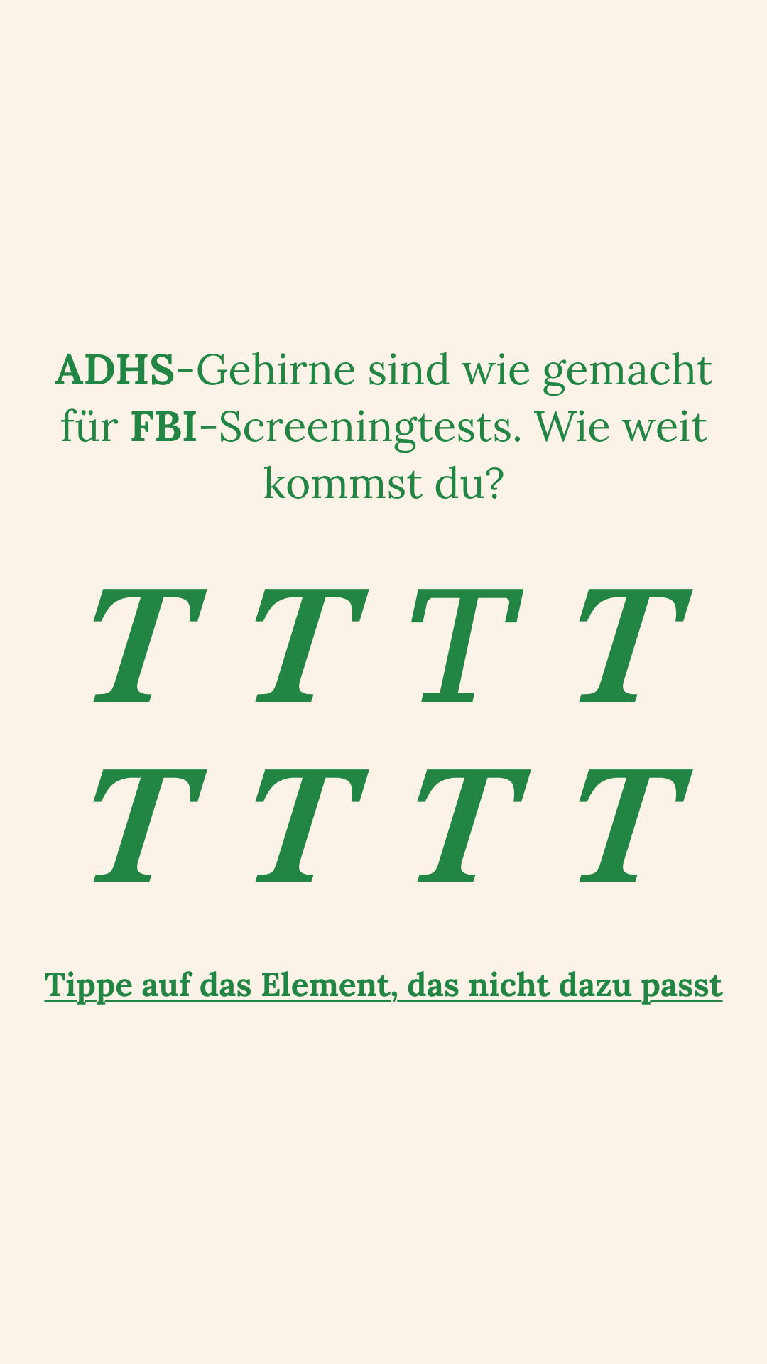 International IQ test Facebook ad