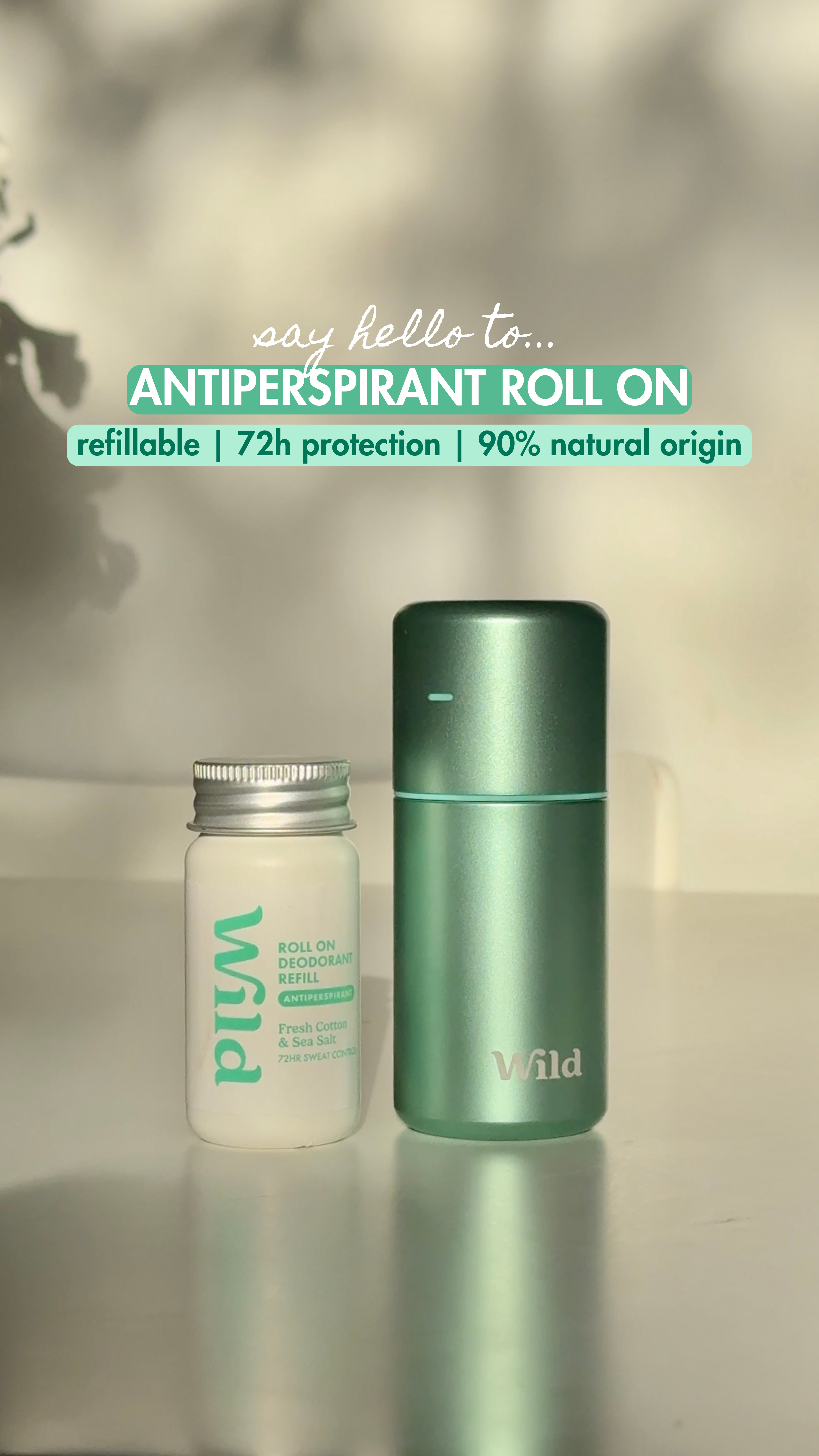 Wild Facebook ad: Refillable Roll On Antiperspirant