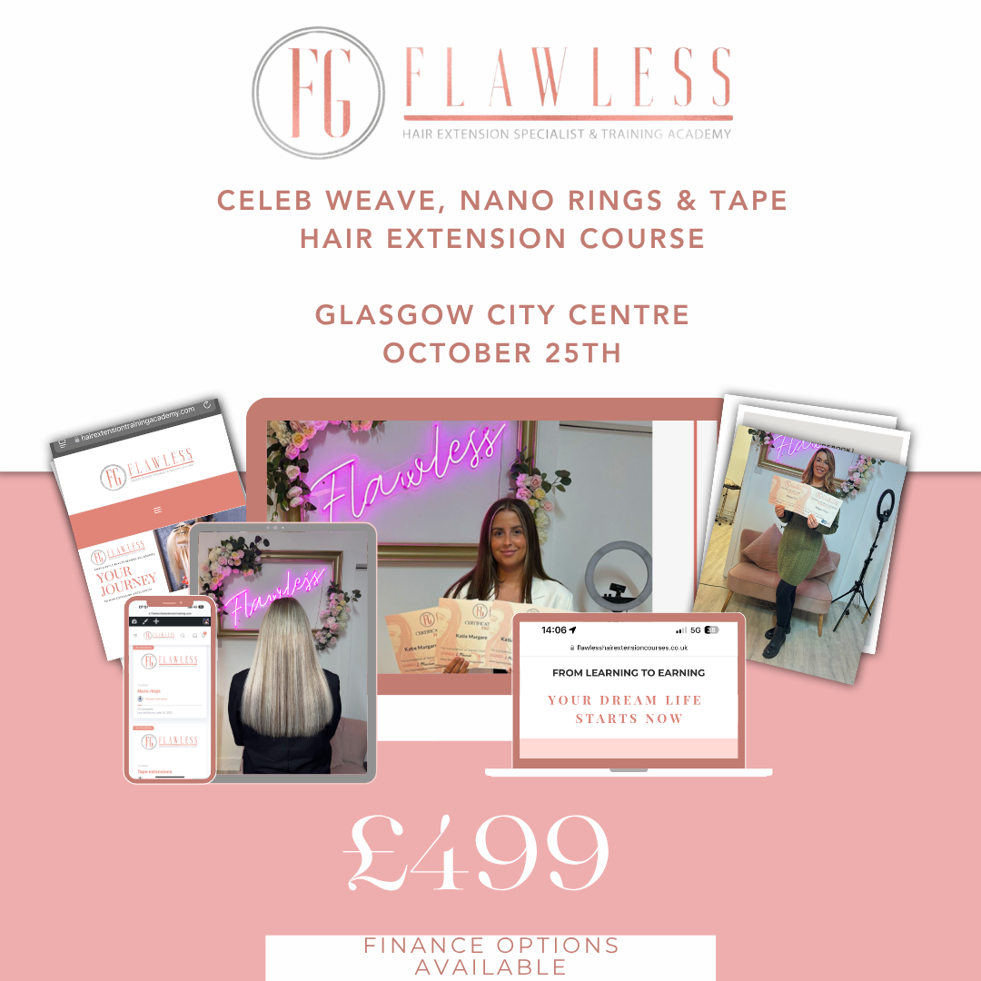 Flawless Hair Extension Courses Facebook ad: Learn a high profit skill