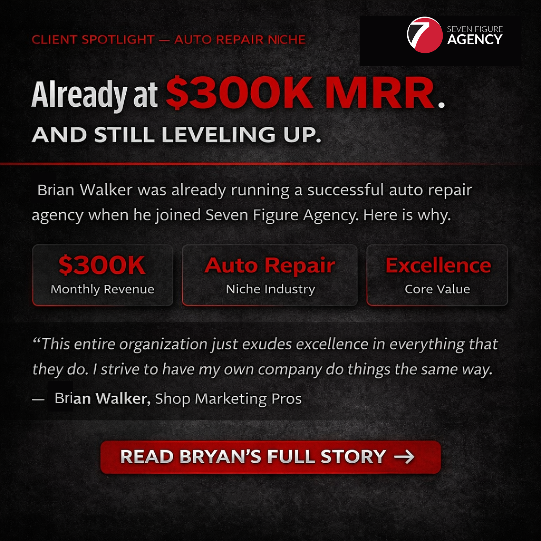Seven Figure Agency Facebook ad
