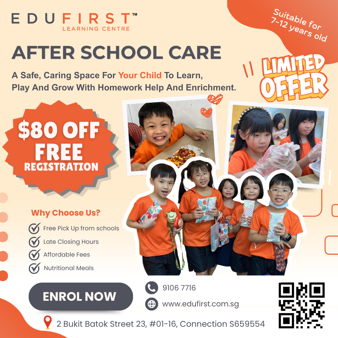 EduFirst Learning Centre Facebook ad: WhatsApp Us Now!