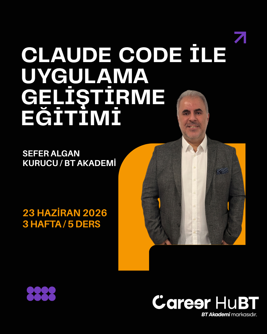 Career Hubt Facebook ad: Claude Code ile Uygulama Geliştirme Eğitimi