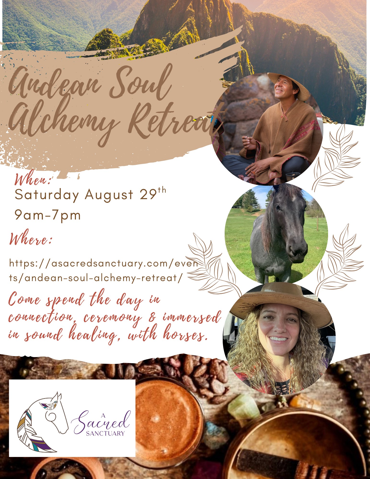 A Sacred Sanctuary Facebook ad: Andean Soul Alchemy Retreat