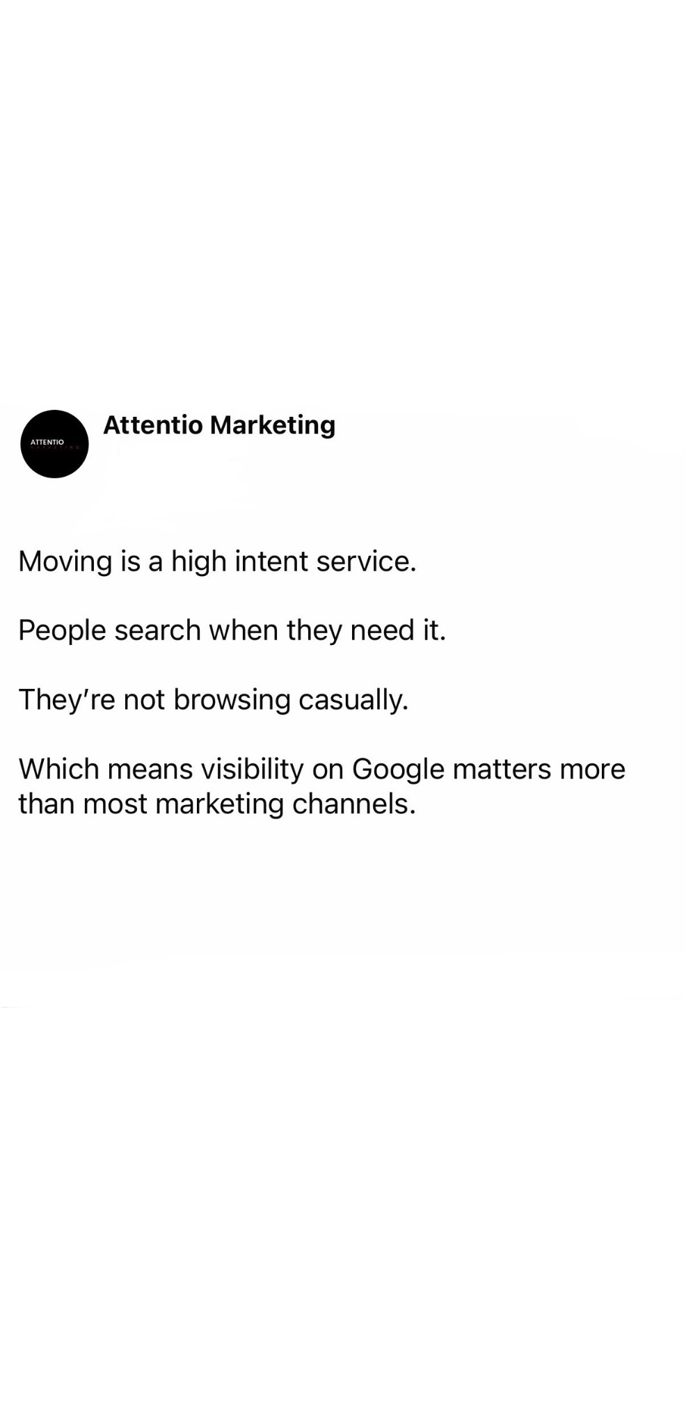 Attentio Marketing Facebook ad