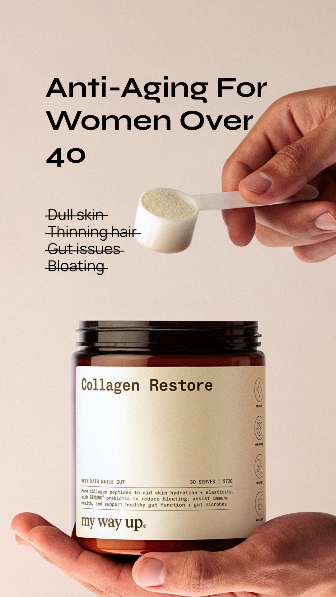 Wellworthy Media Facebook ad: The #1 Collagen For Better Skin, Hair + Gut