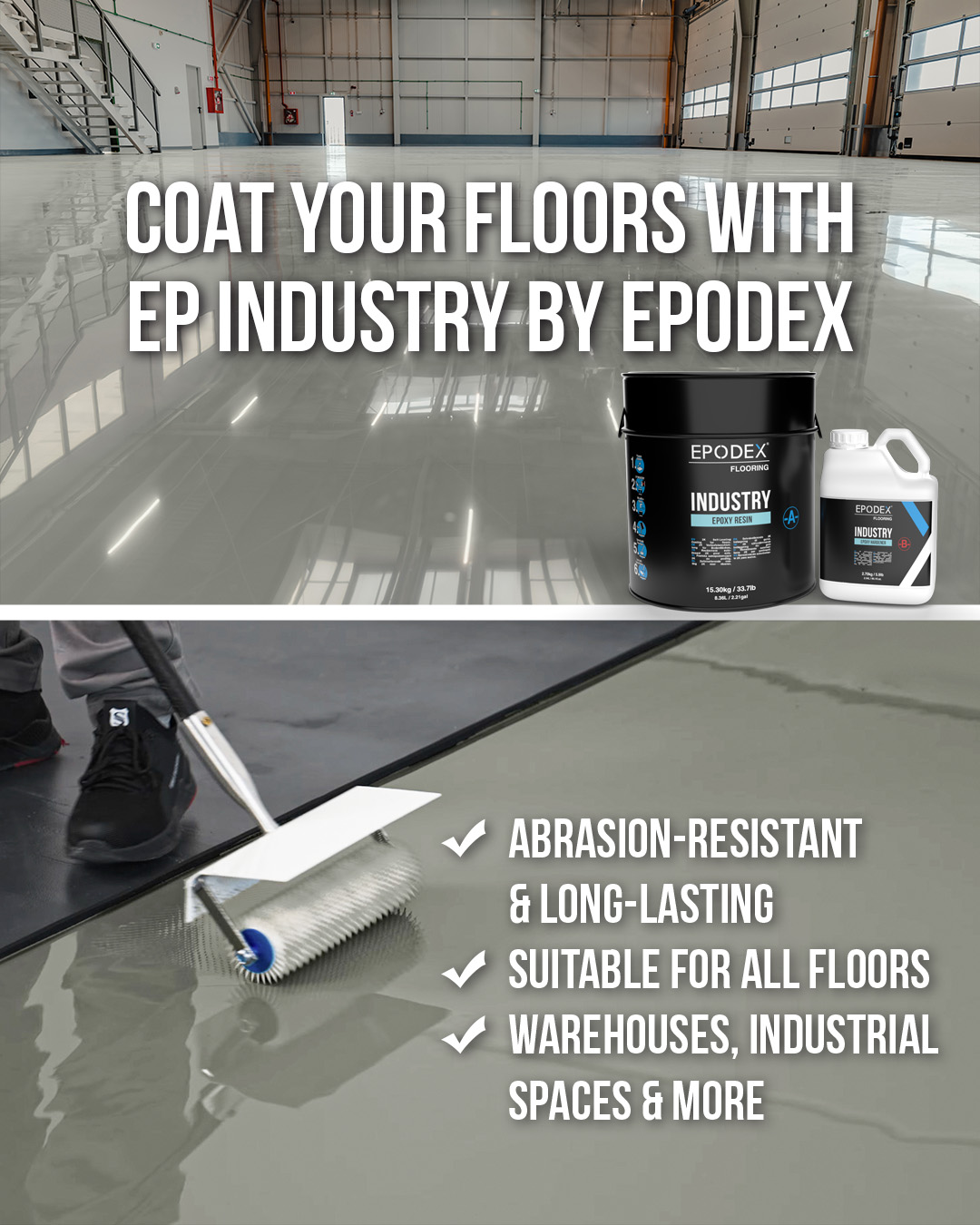 Epodex - UK Facebook ad: EP Industry - 2K Epoxy Resin Flooring for Pouring and…