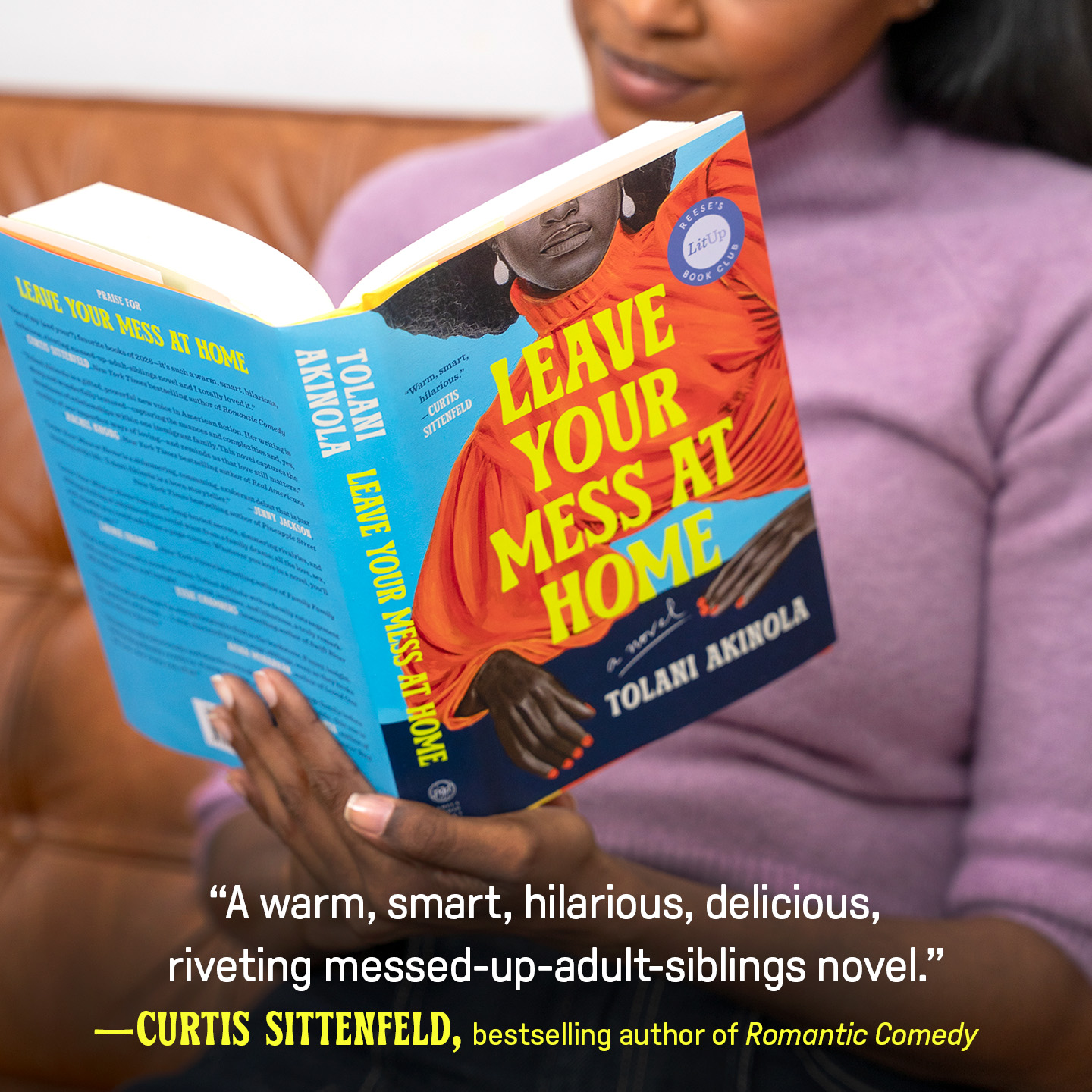 Viking Books Facebook ad: Warm, smart, hilarious, delicious, riveting.