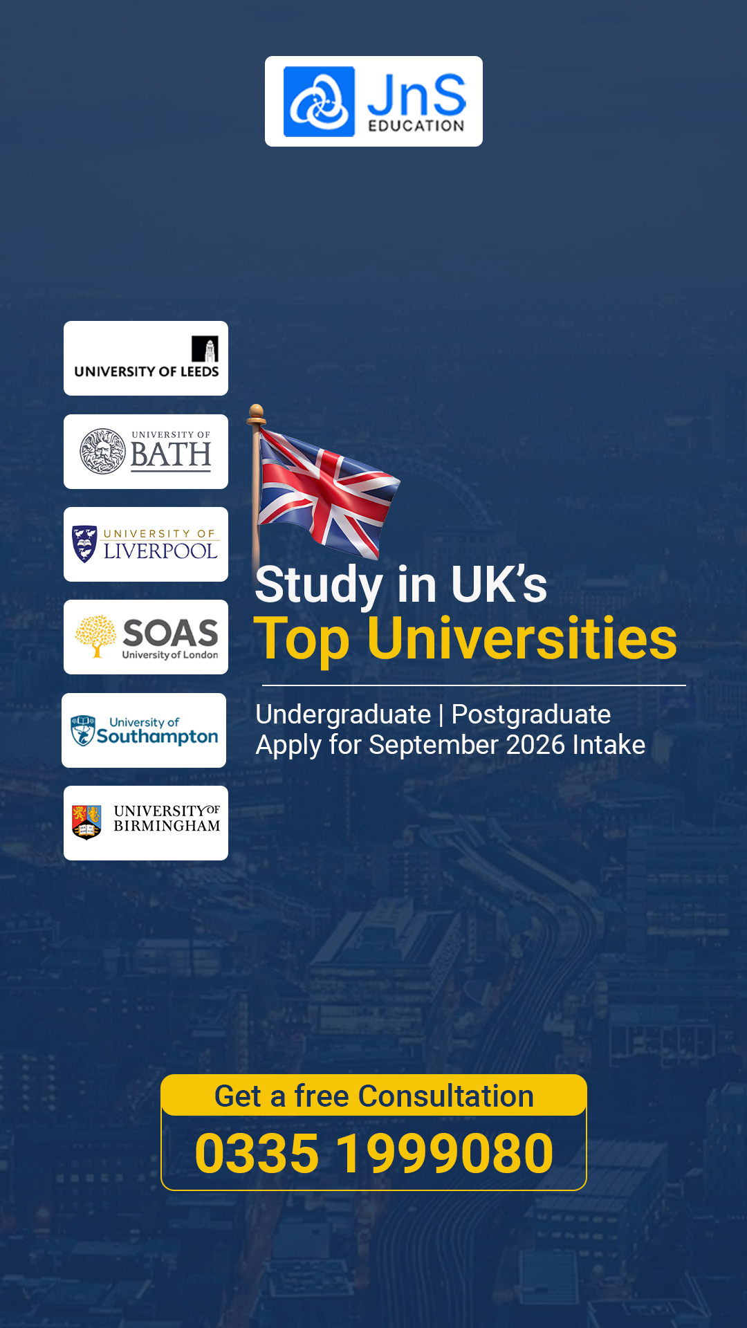 JnS Education - Study Abroad Facebook ad