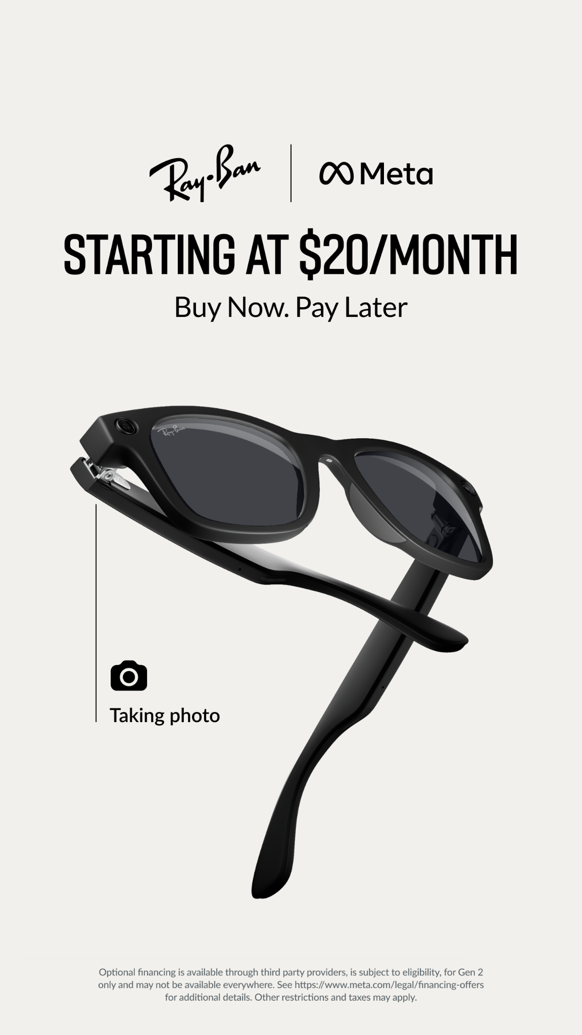 Ray-Ban Meta Facebook ad