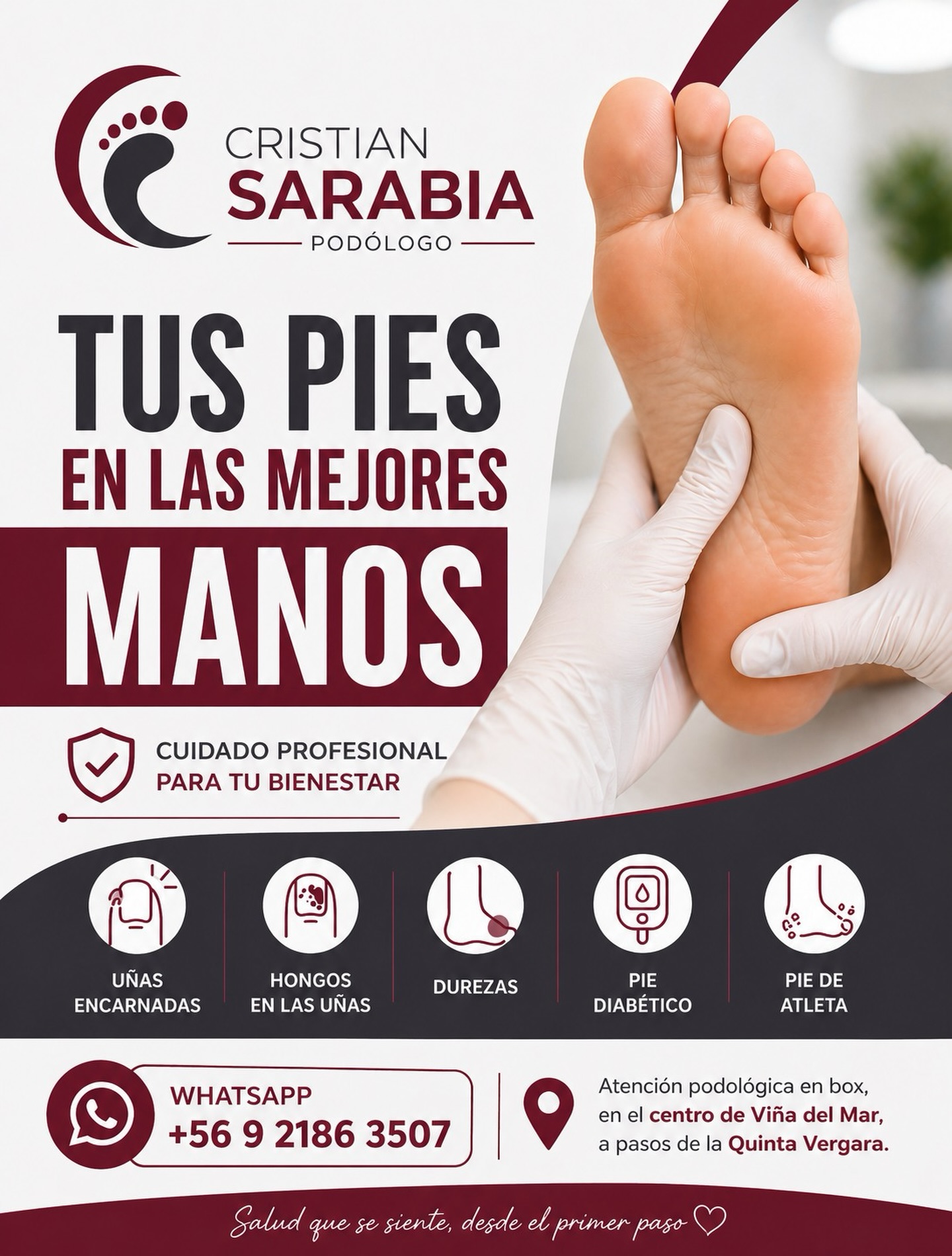 Cs.Podologia Facebook ad: Atiendo la salud de tus pies.