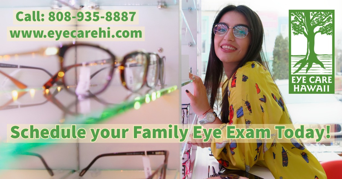 Eye Care Hawaii Facebook ad: Eye Care & Eye Exams in Hilo, Hawaii