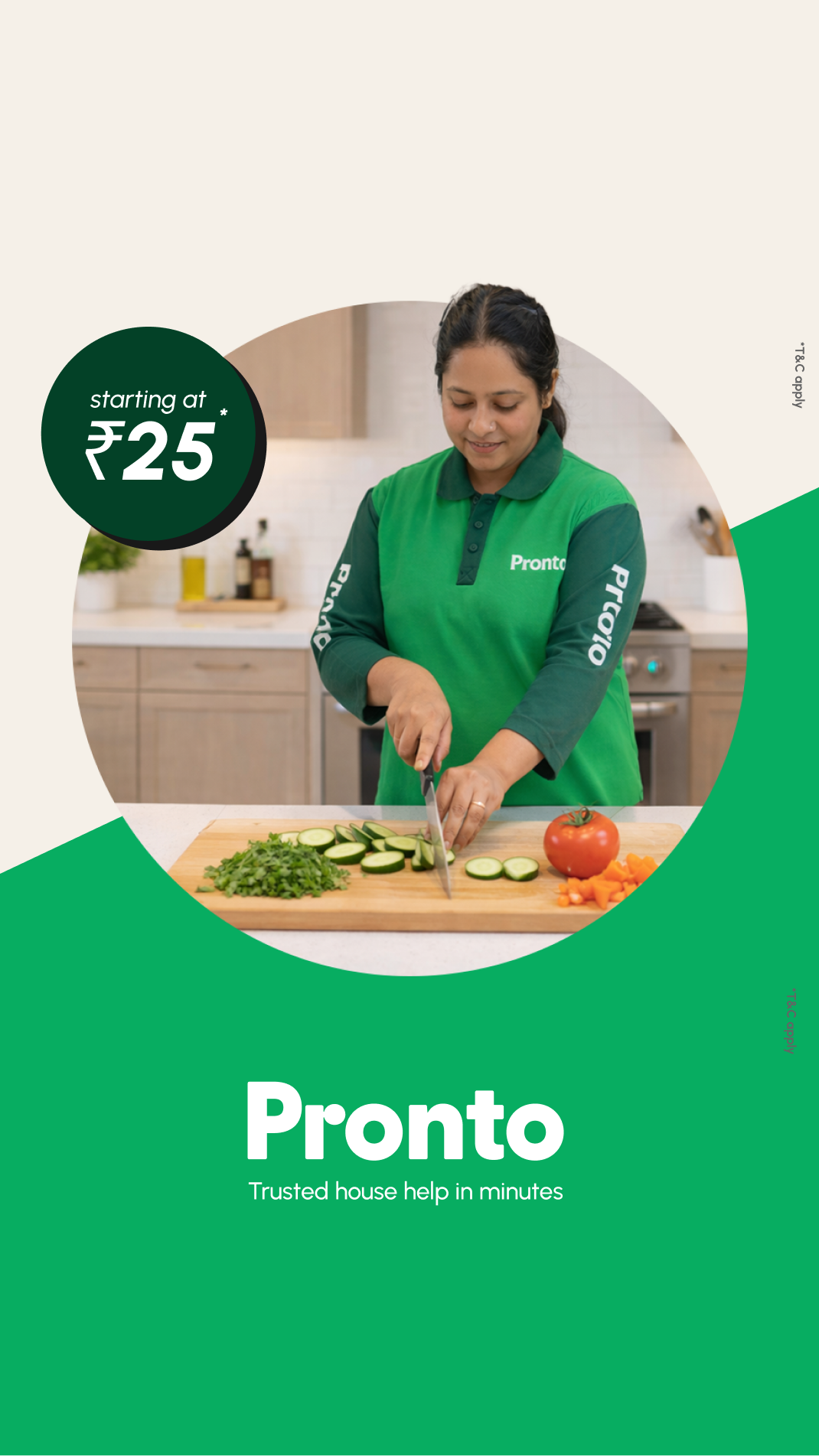 Pronto - India's 10 Minute Home Services App Facebook ad