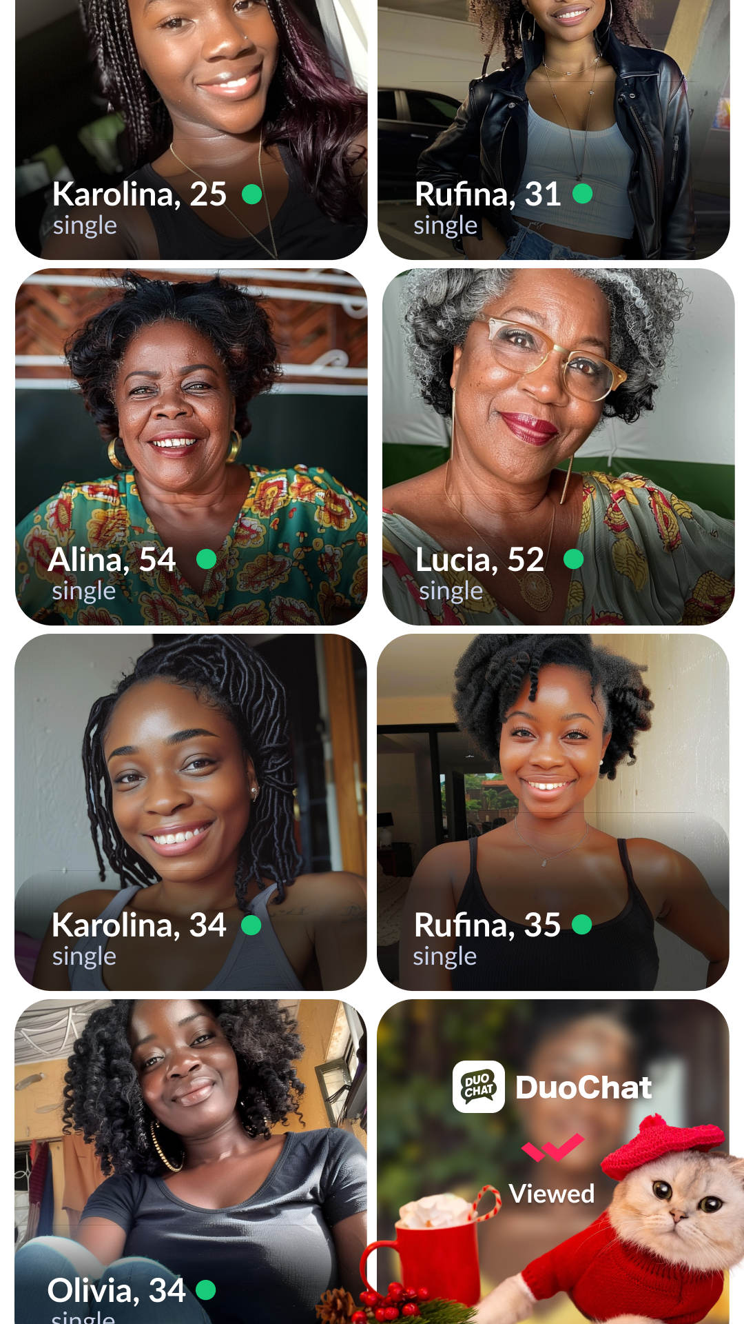 DuoChat - Dating app Facebook ad