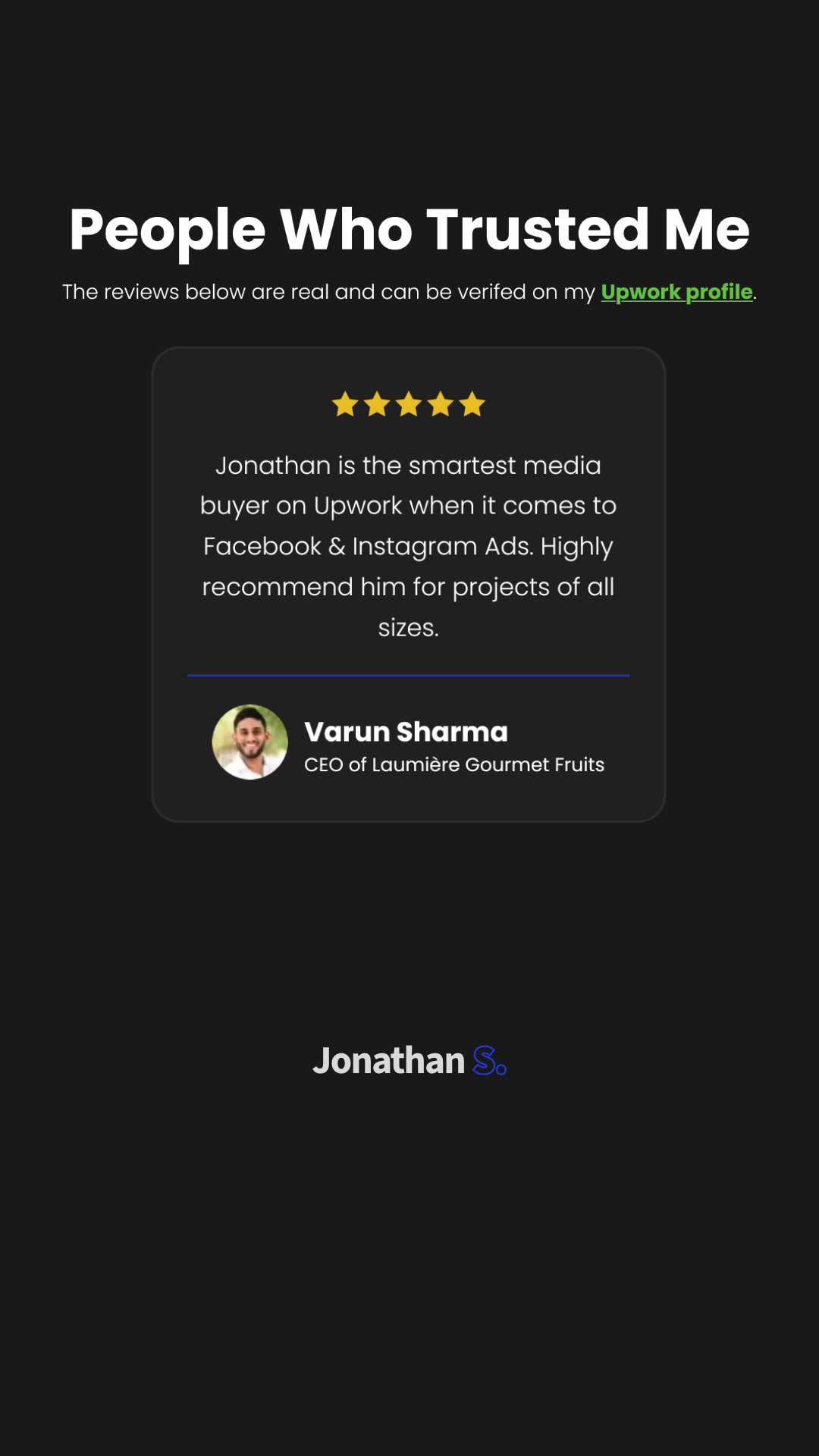 Jon the Freelancer - Meta Ads Expert Facebook ad