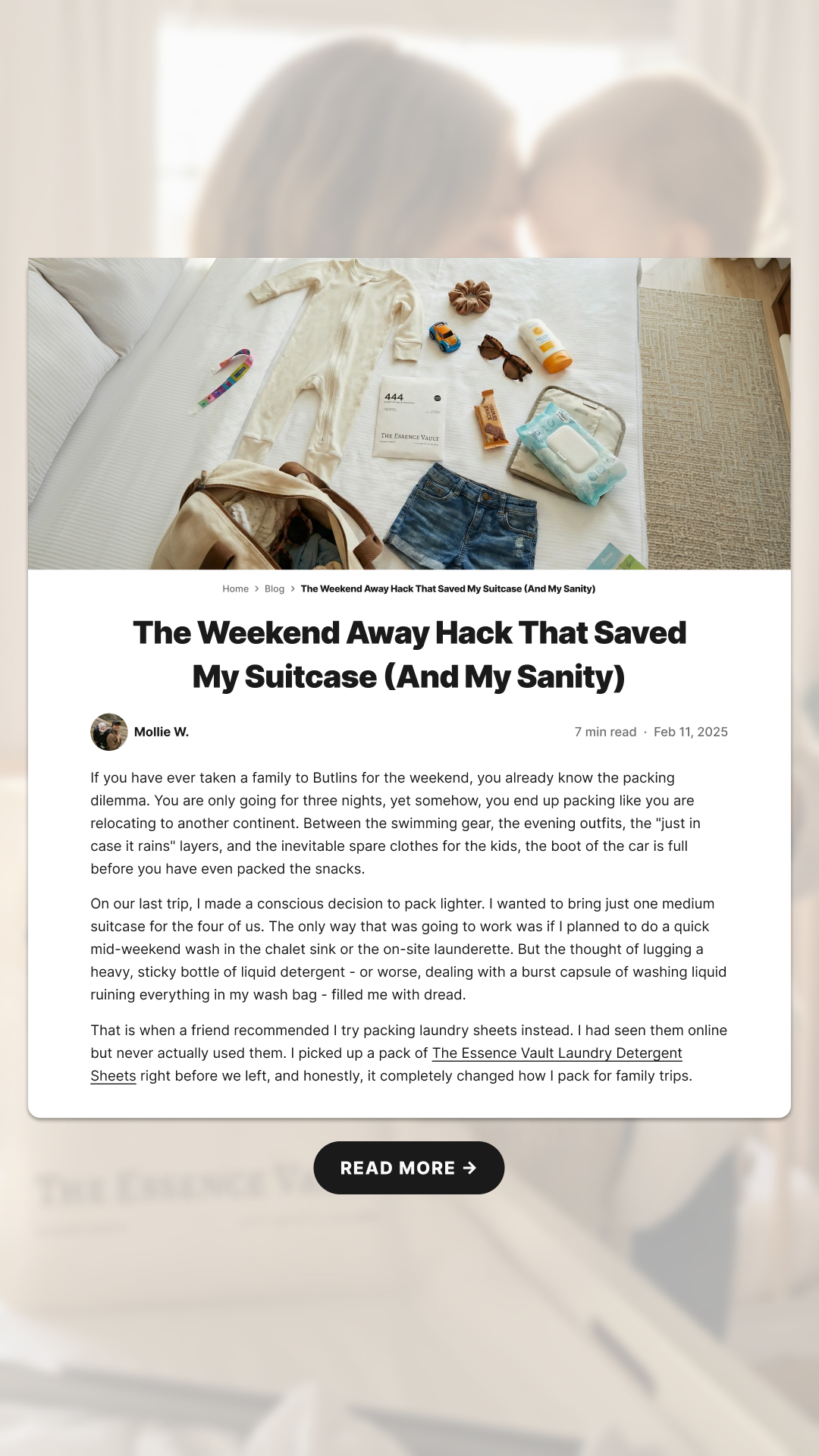The Essence Vault Facebook ad