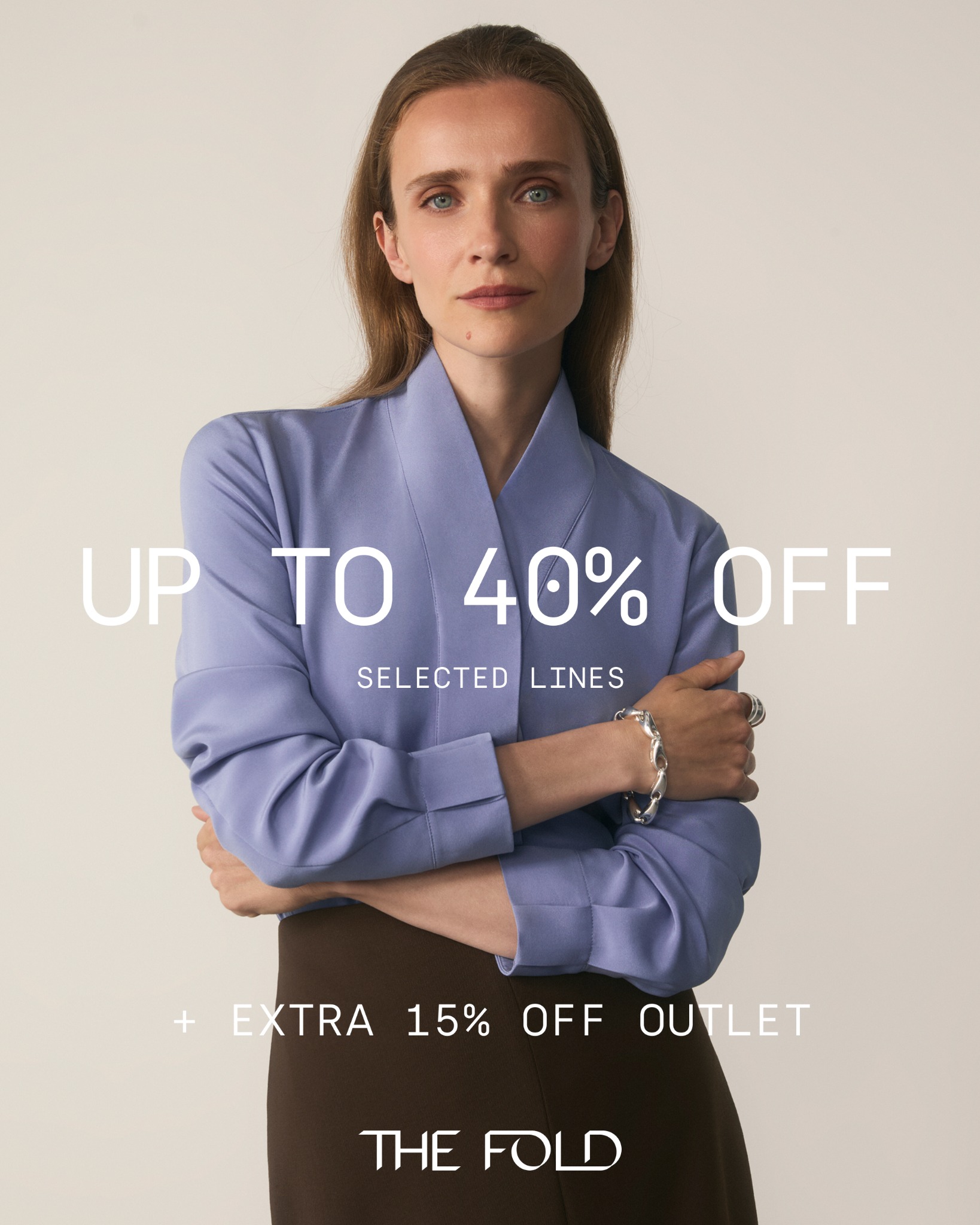 The Fold London Facebook ad: Up To 40% Off Selected Styles