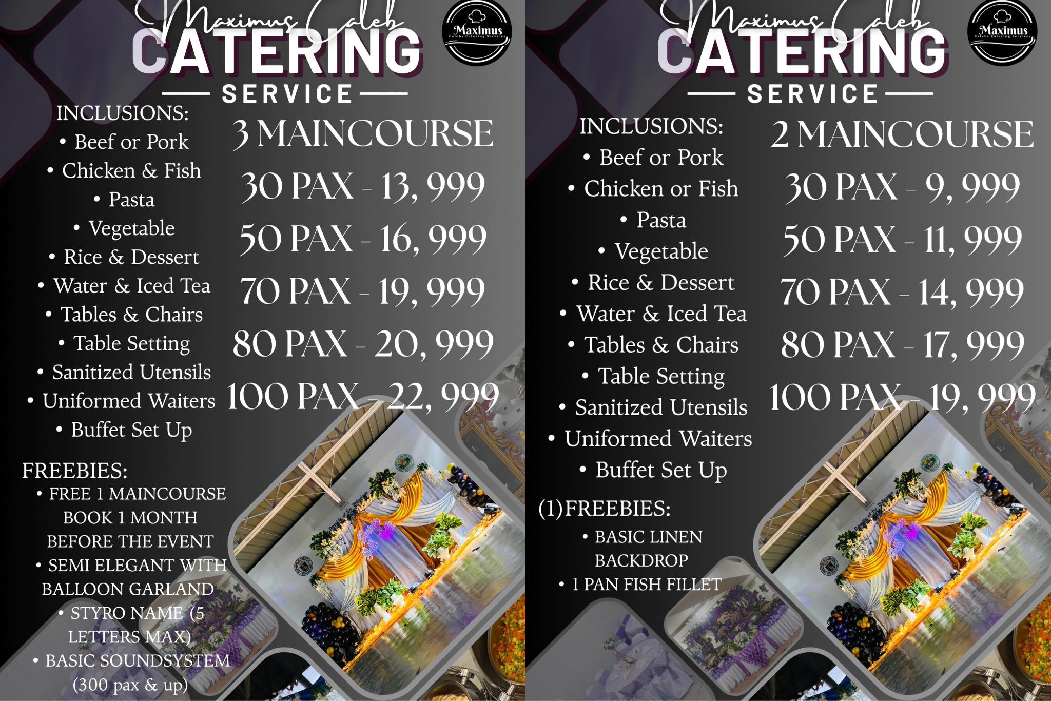 Maximus Caleb's Catering and party needs Facebook ad: Maximus Caleb's Catering Service offers delicious…