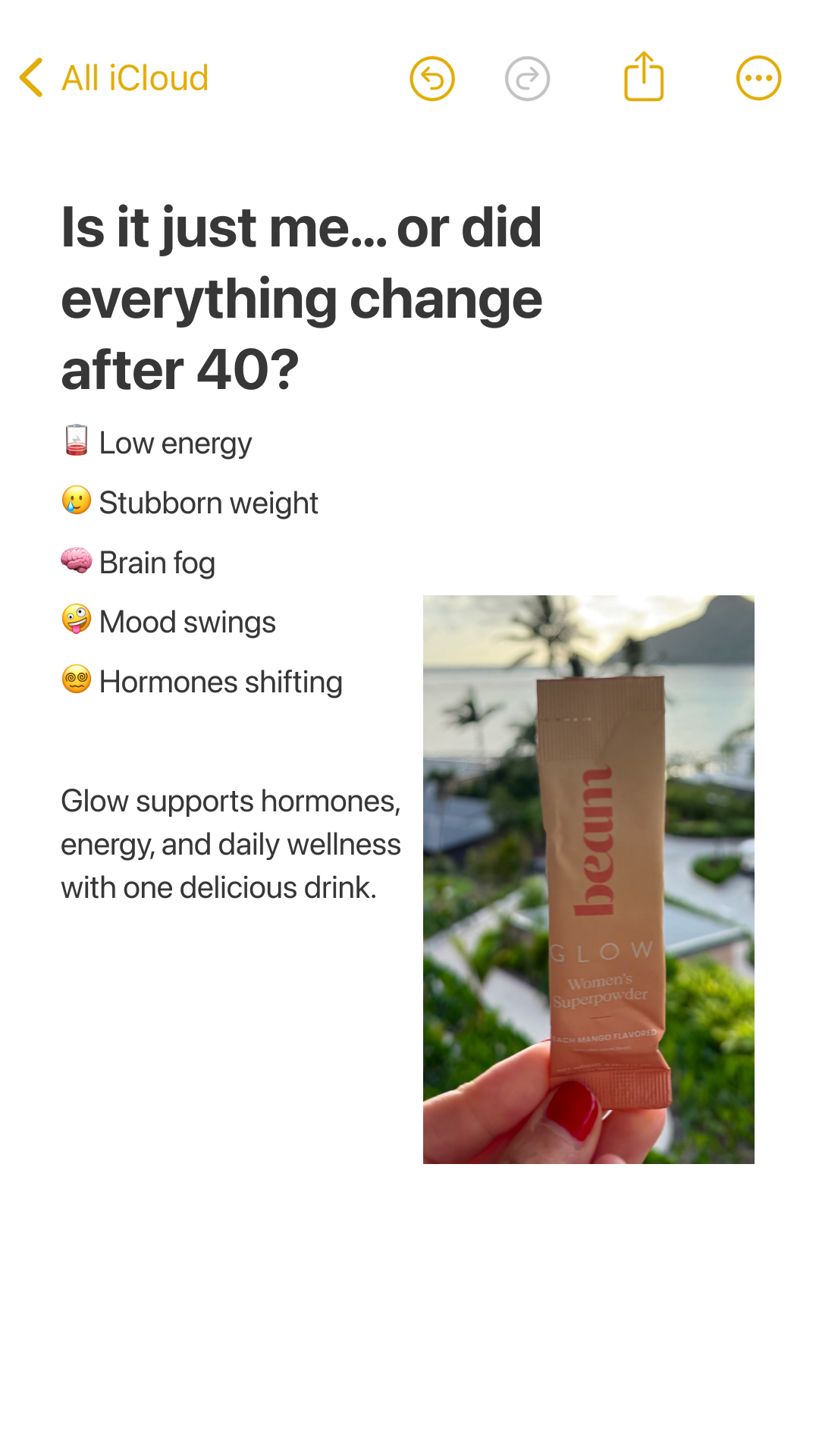beam Facebook ad