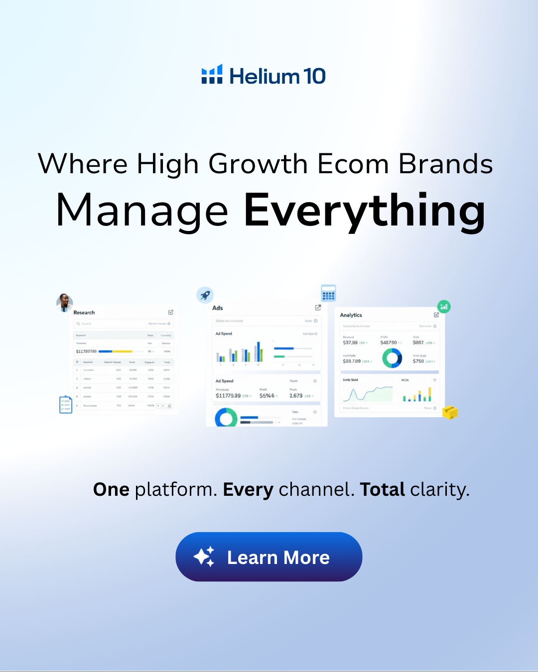 Helium 10 Facebook ad