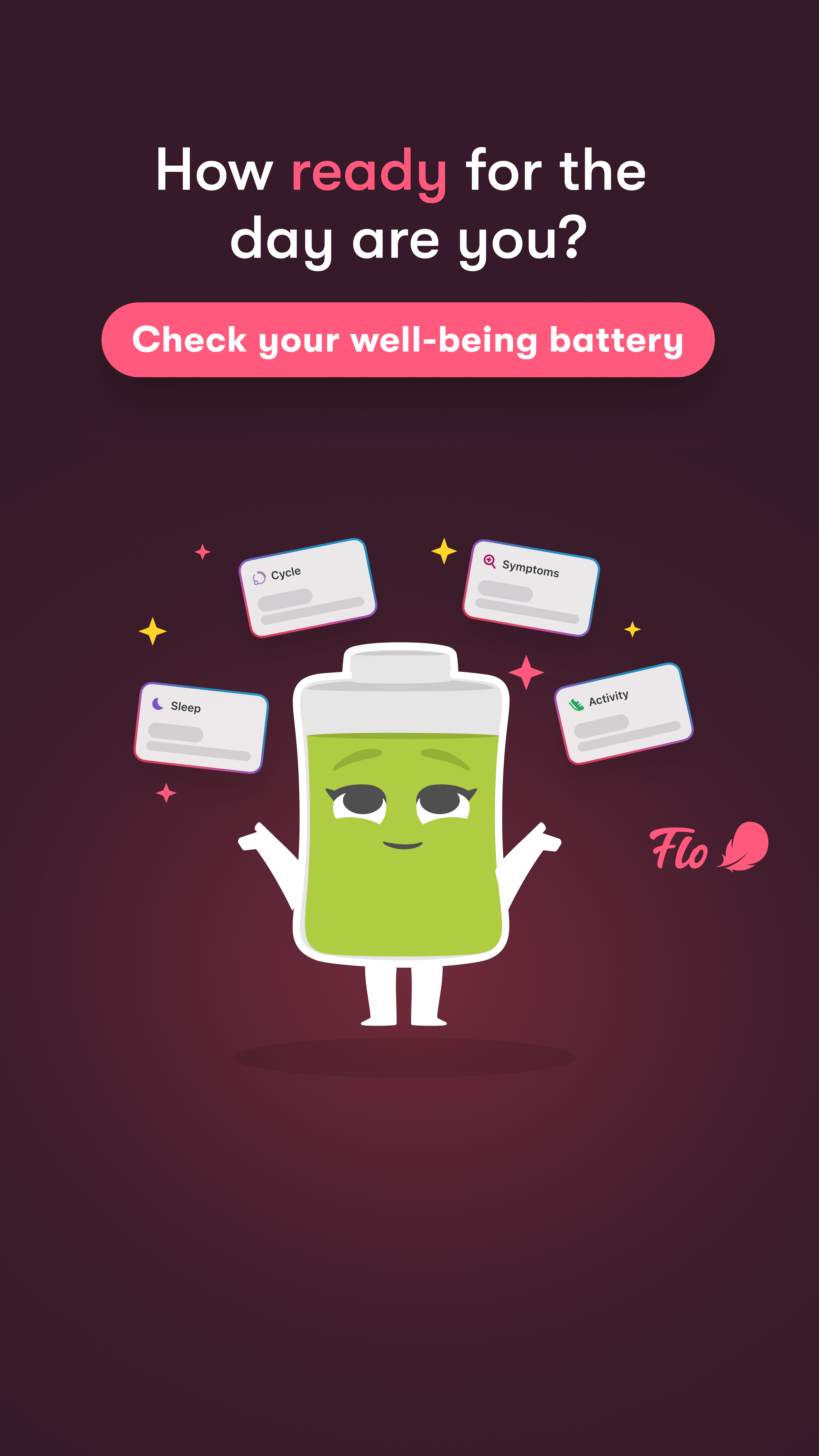 Flo Health App Facebook ad: Start using Flo today!