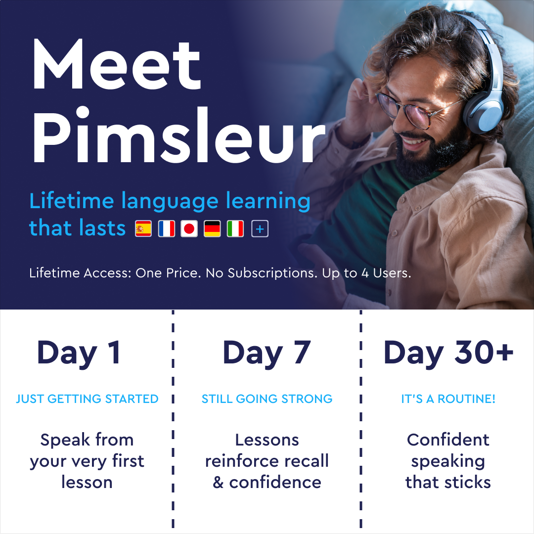 Pimsleur Language Programs Facebook ad