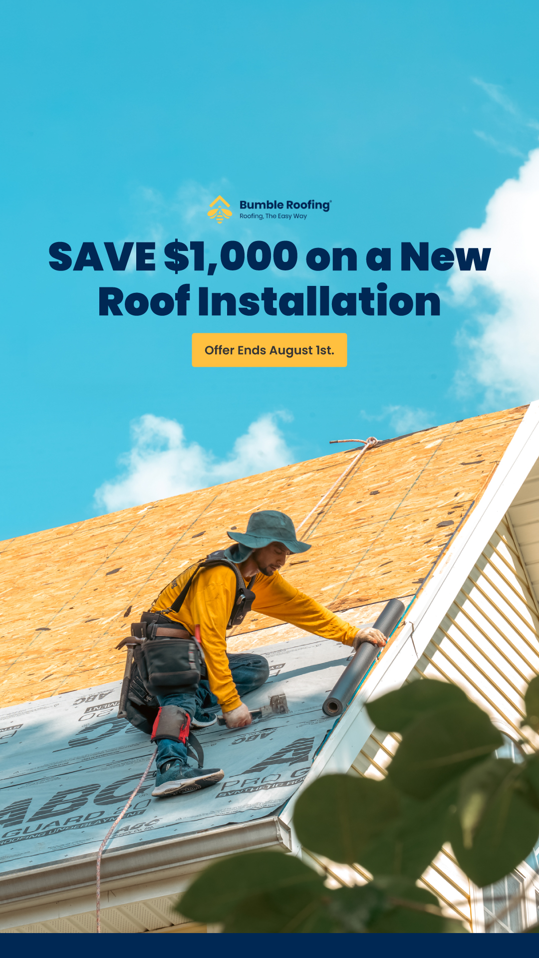 Bumble Roofing of Charlotte Facebook ad