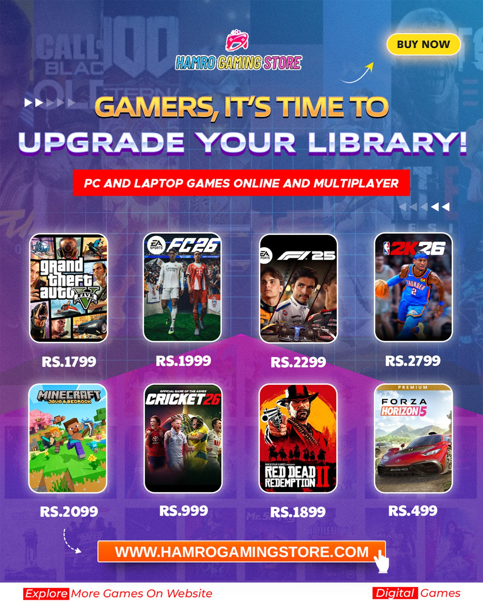 Hamro Gaming Store Facebook ad: Upgrade Your Game Library Today!