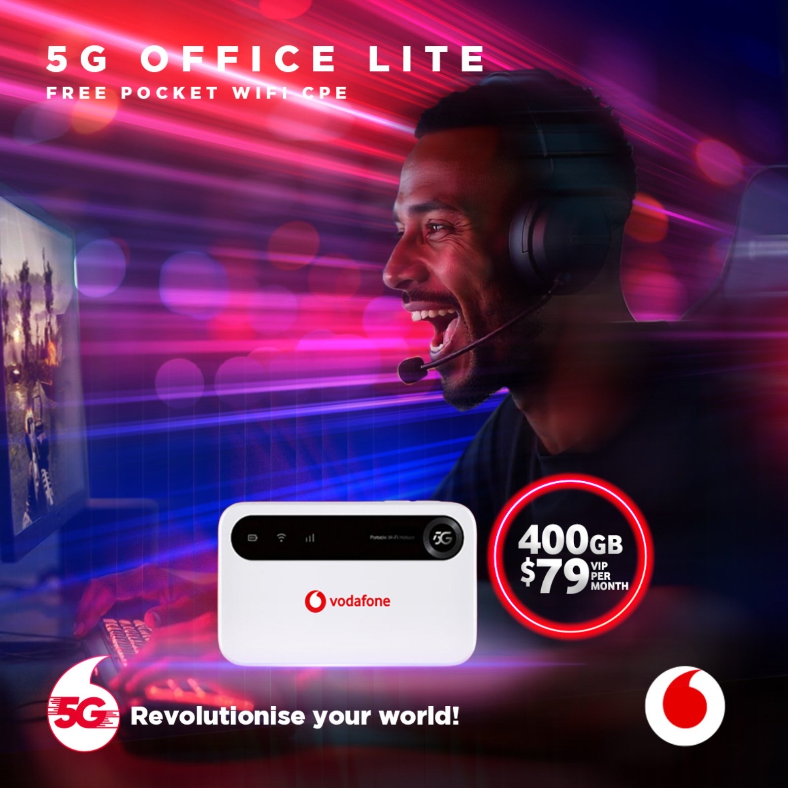 Vodafone Business Fiji Facebook ad