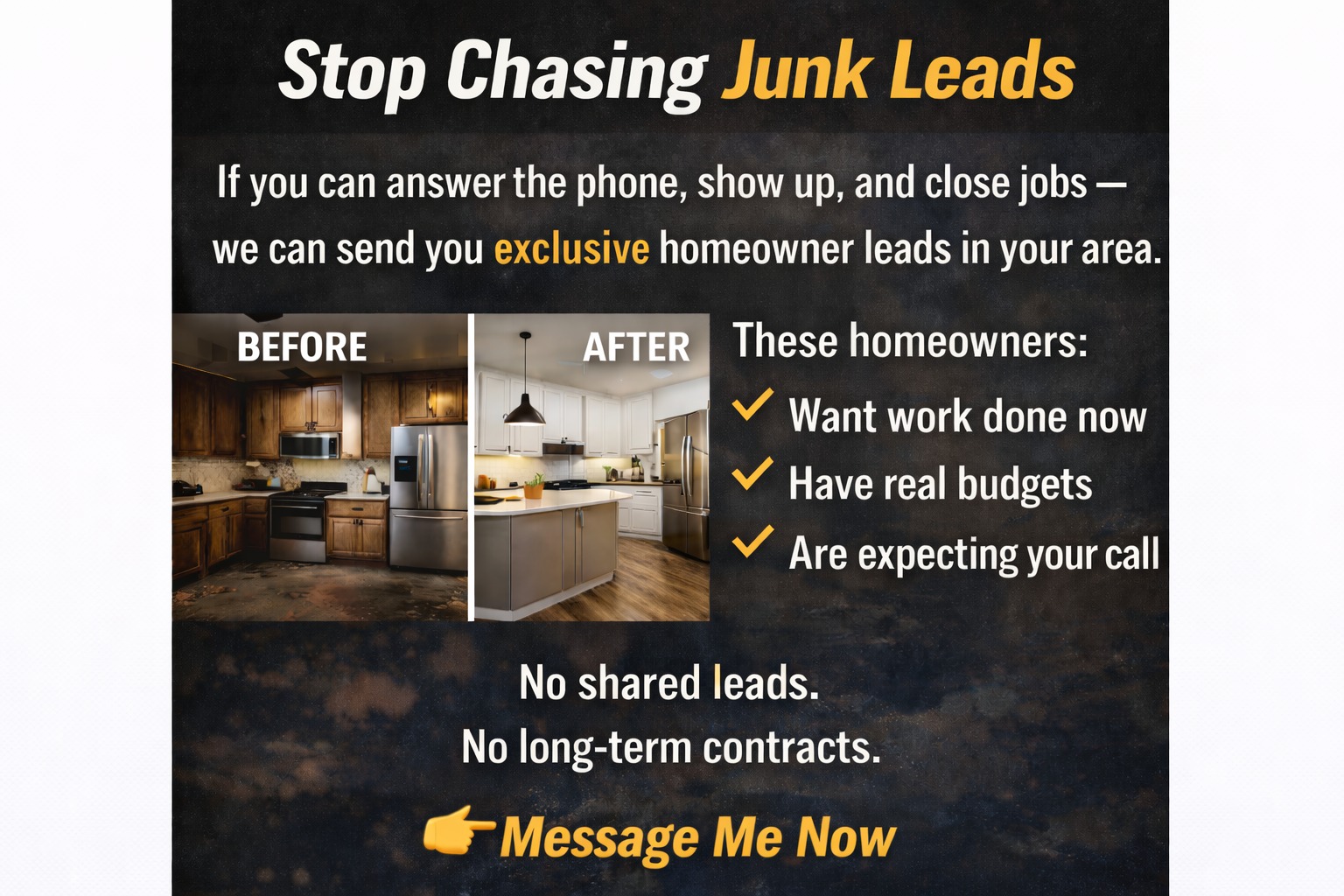 Web Design And Local Marketing Facebook ad: Stop Chasing Junk Leads