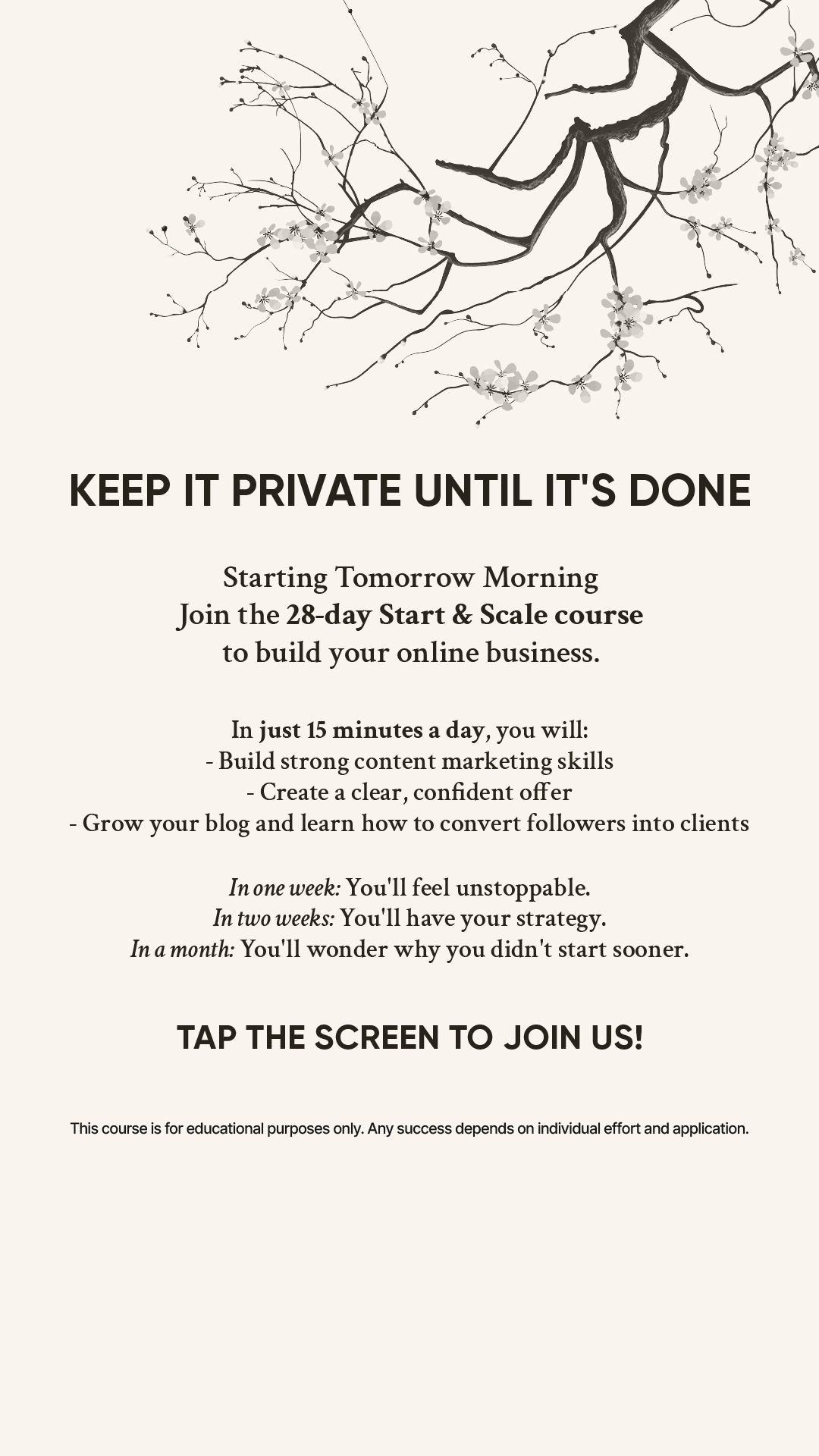Tori Business Growth Facebook ad