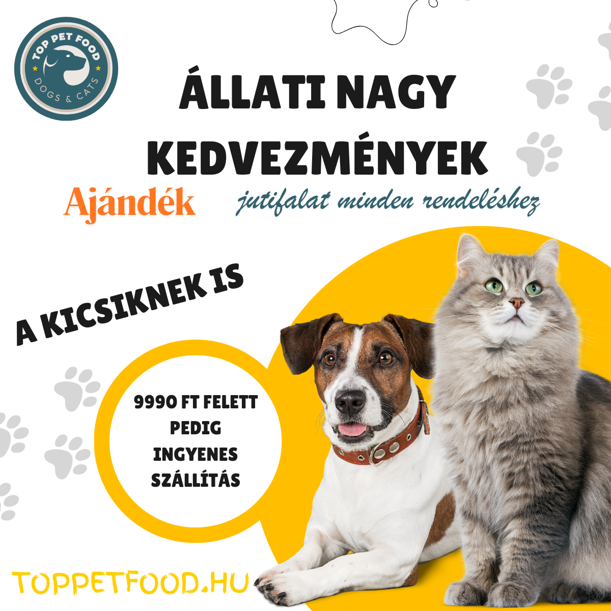 Top Pet Food Facebook ad: Meglepetés minden rendeléshez! Rendelj kutyusod kedvenc…