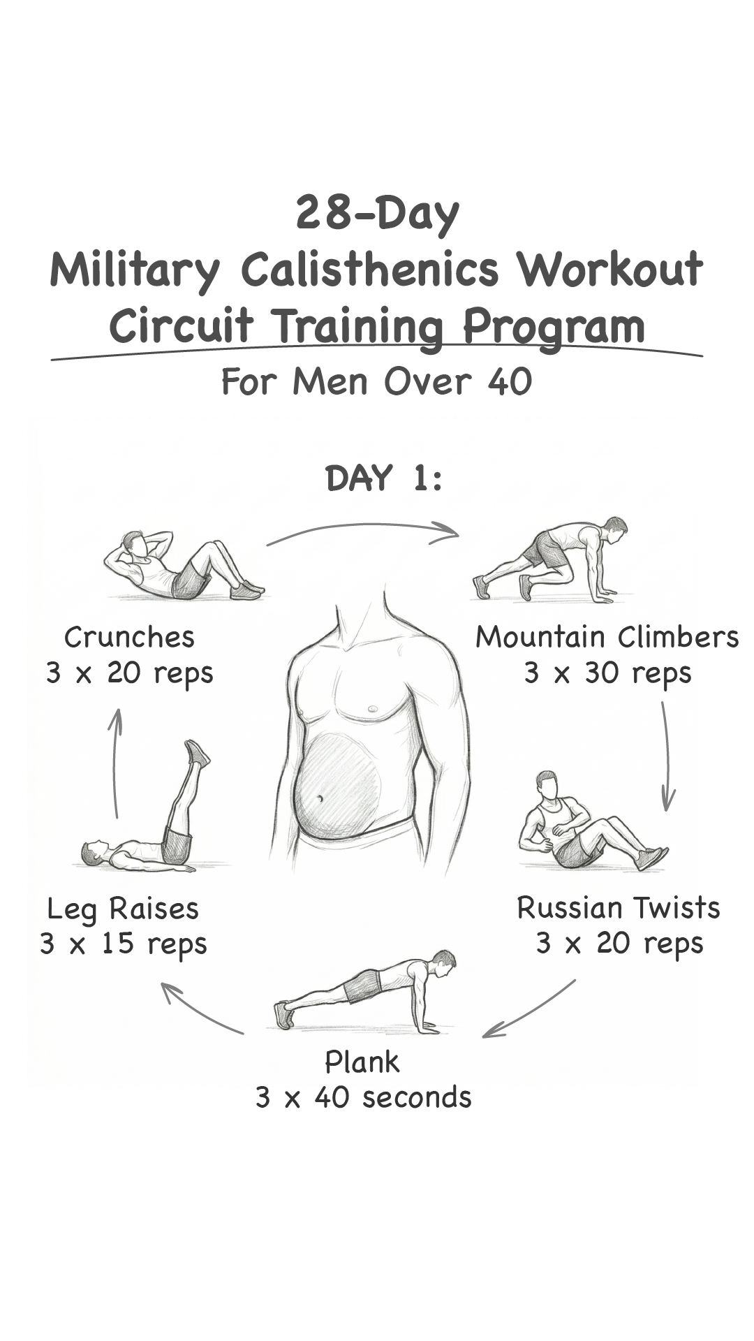 Male Calisthenics Challenge Facebook ad