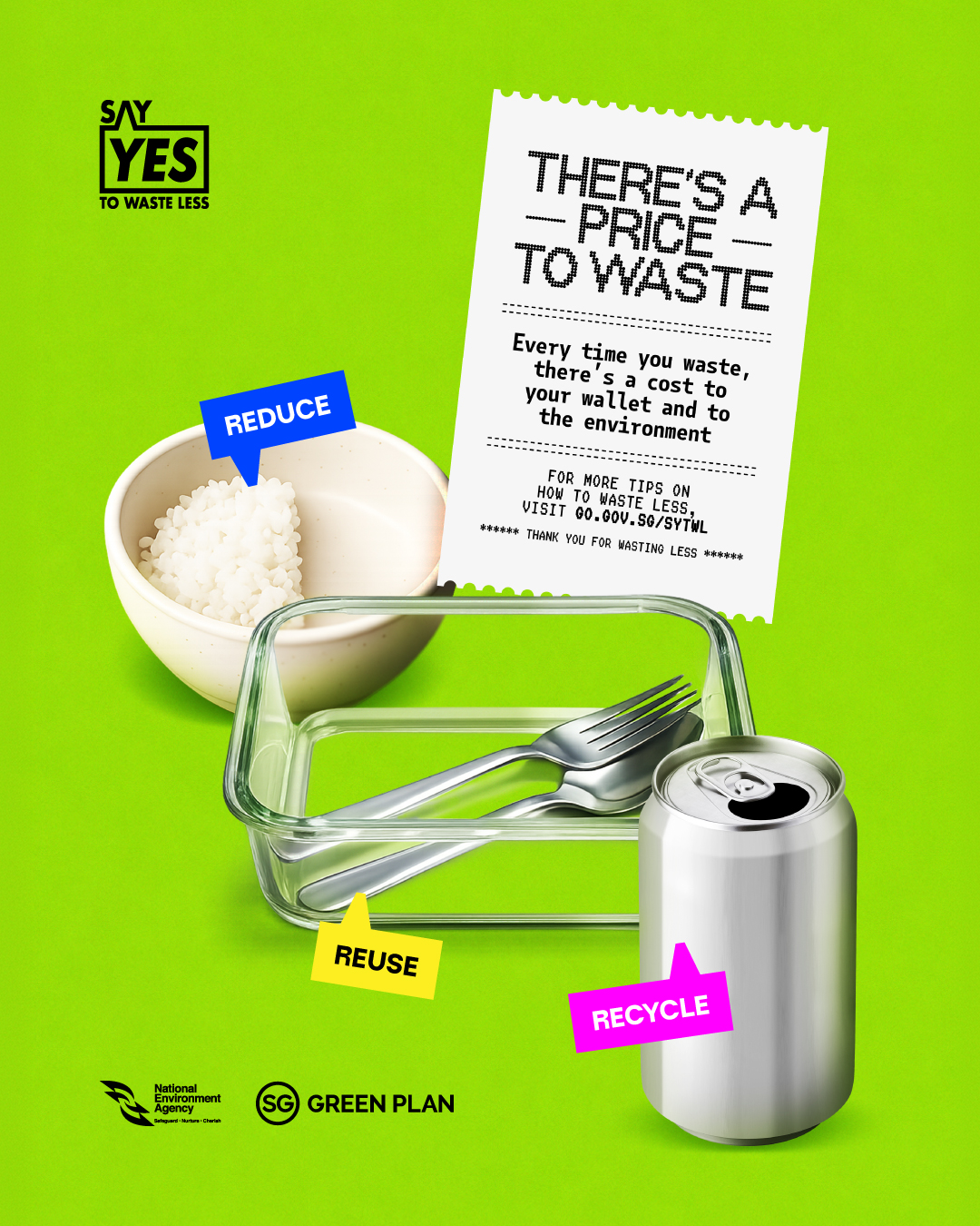 Clean & Green Singapore Facebook ad: What is the real cost of your leftovers?