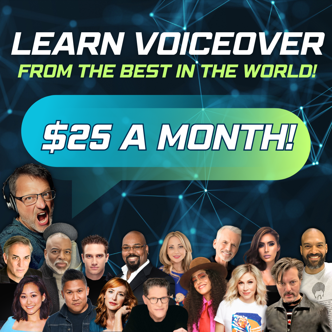 Steve Blum Facebook ad: Learn Voice Acting From Steve Blum - $25/Month
