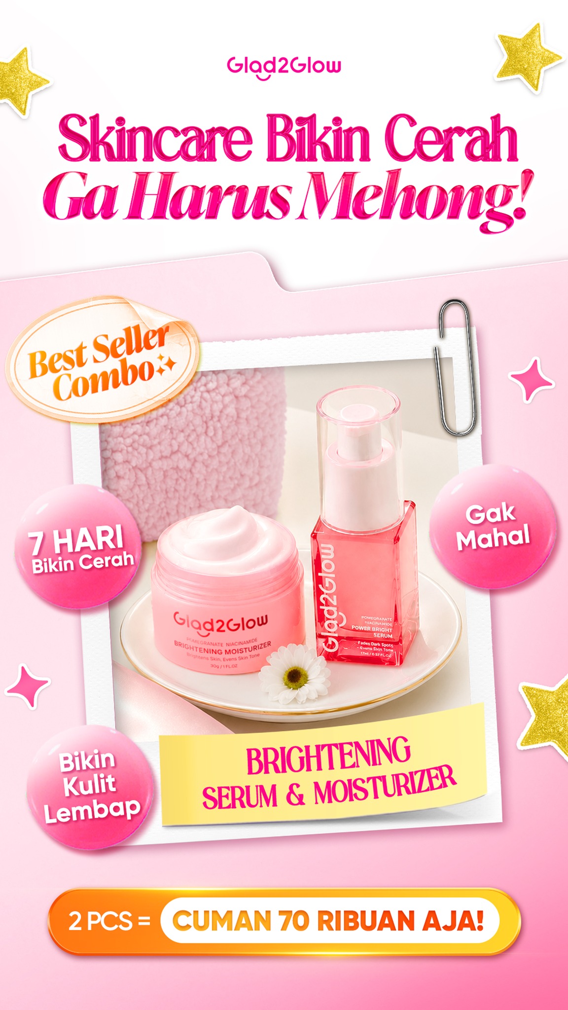 Glad 2 Glow Indonesia Facebook ad: Cek & Checkout di Shopee sekarang!