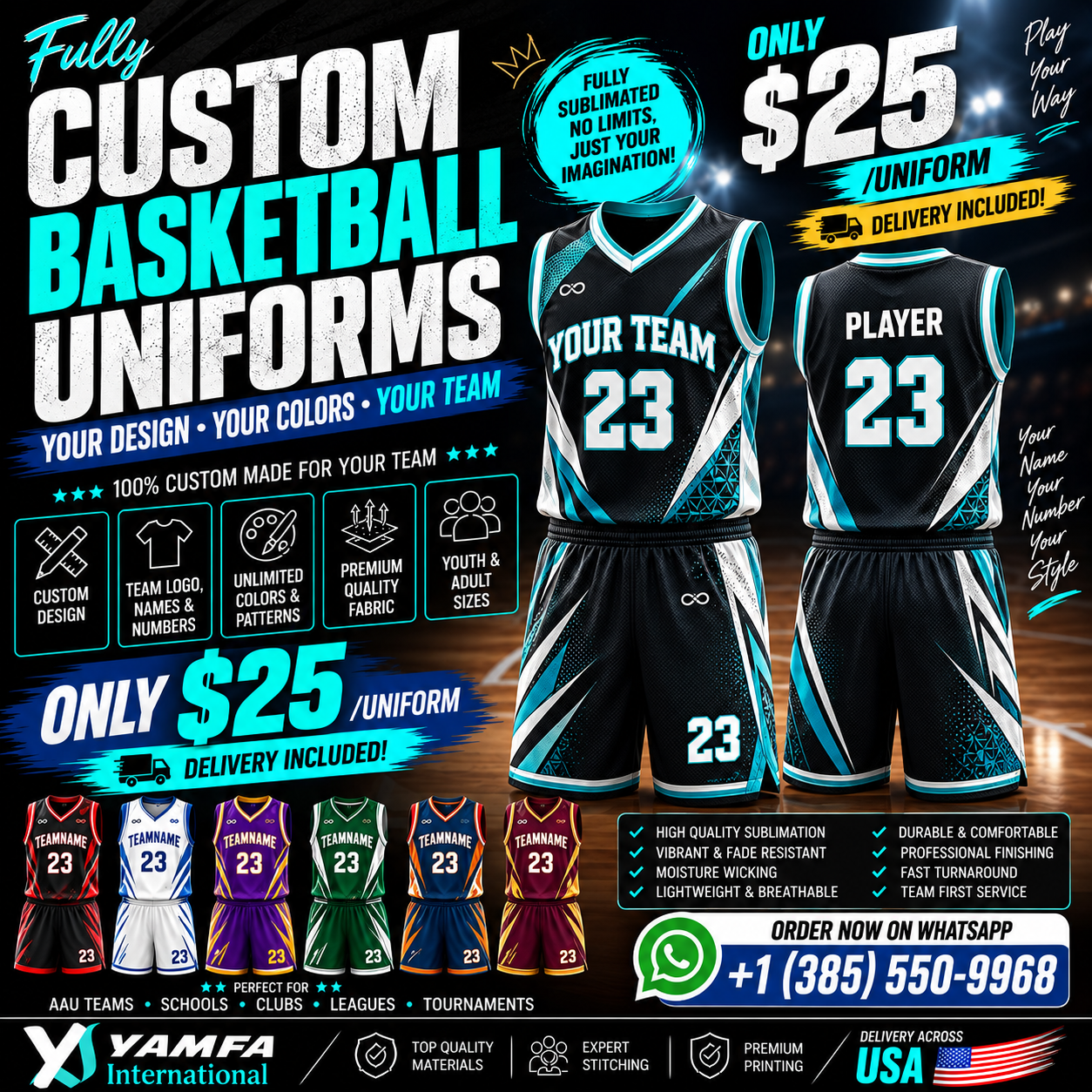 Yamfa International Facebook ad: Custom Teamwear