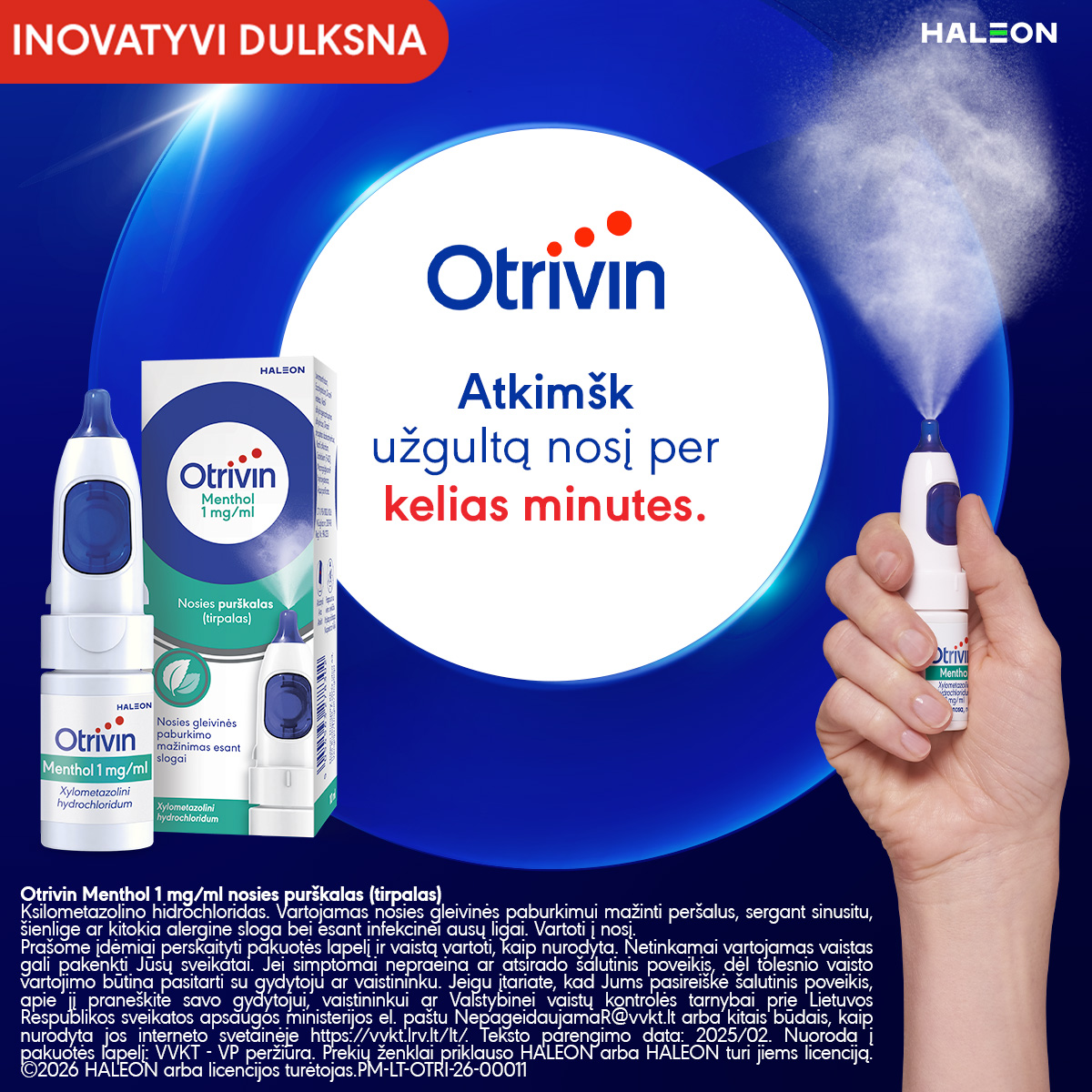 Otrivin Facebook ad: Atkimšk užgultą nosį