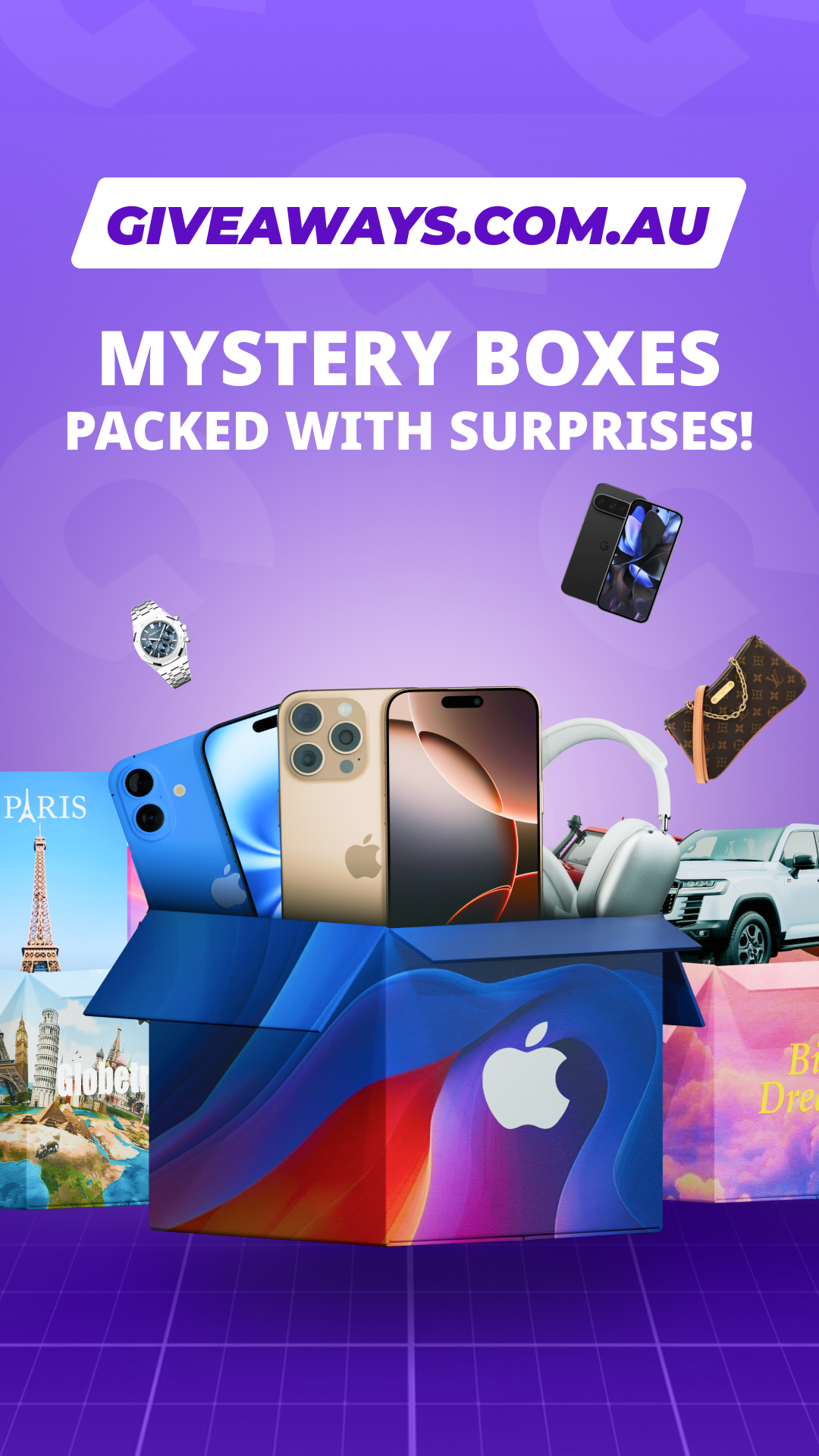 Giveaways.com Facebook ad from Dec 31, 2025