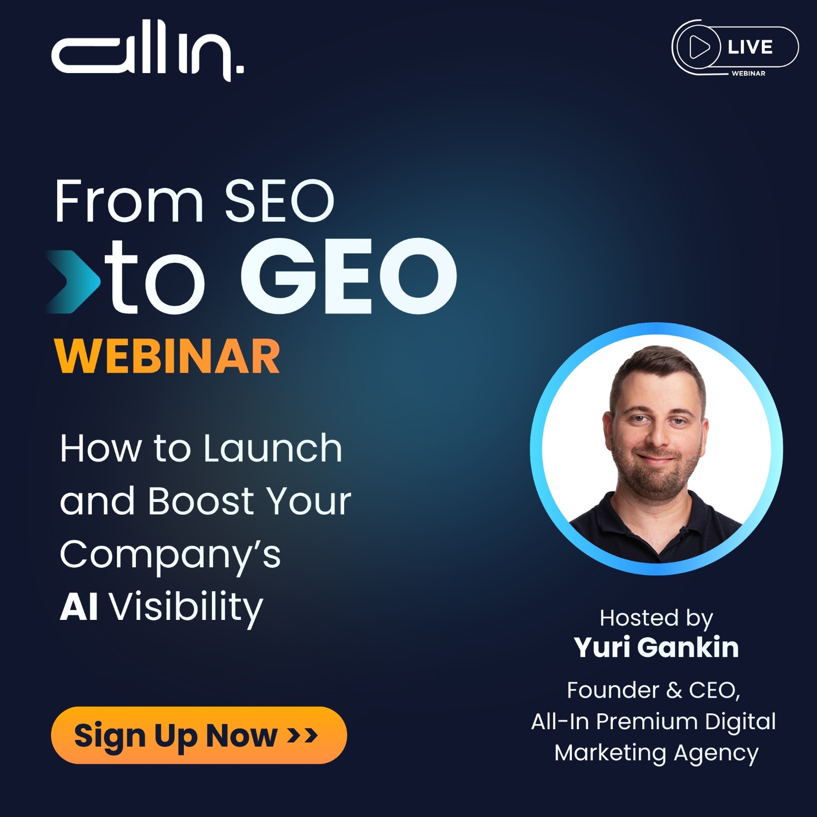 All-In Premium Digital Agency Facebook ad: From SEO to GEO / AEO - How to Become Visible Across AI