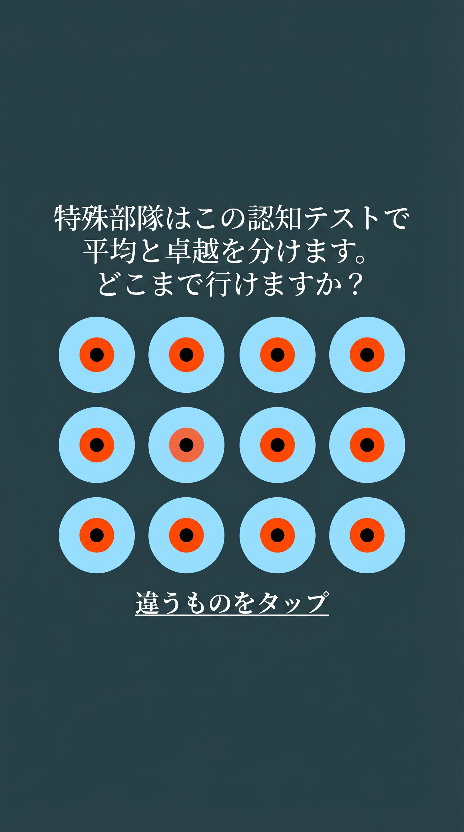 International IQ test Facebook ad