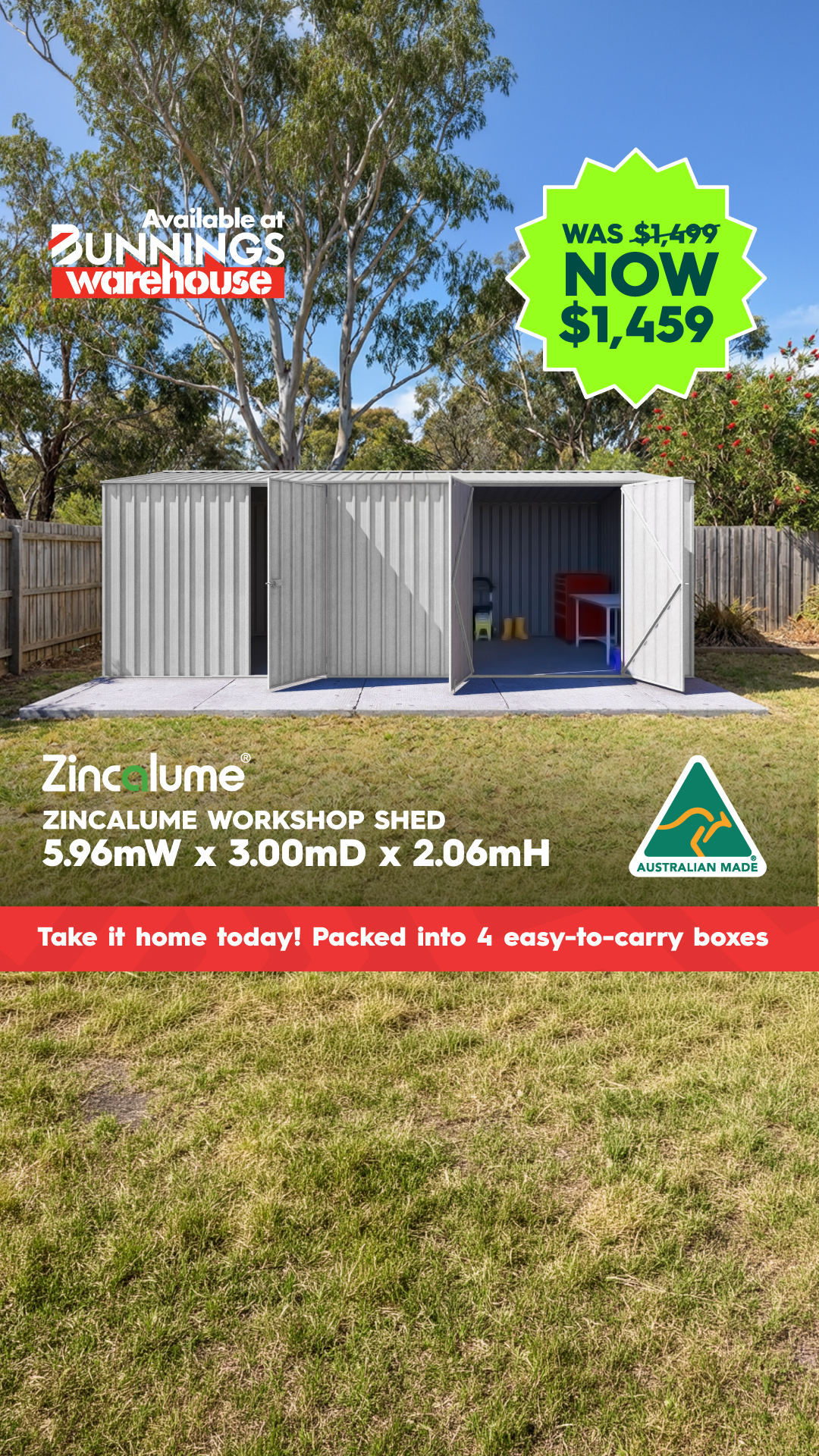 Absco Sheds Facebook ad